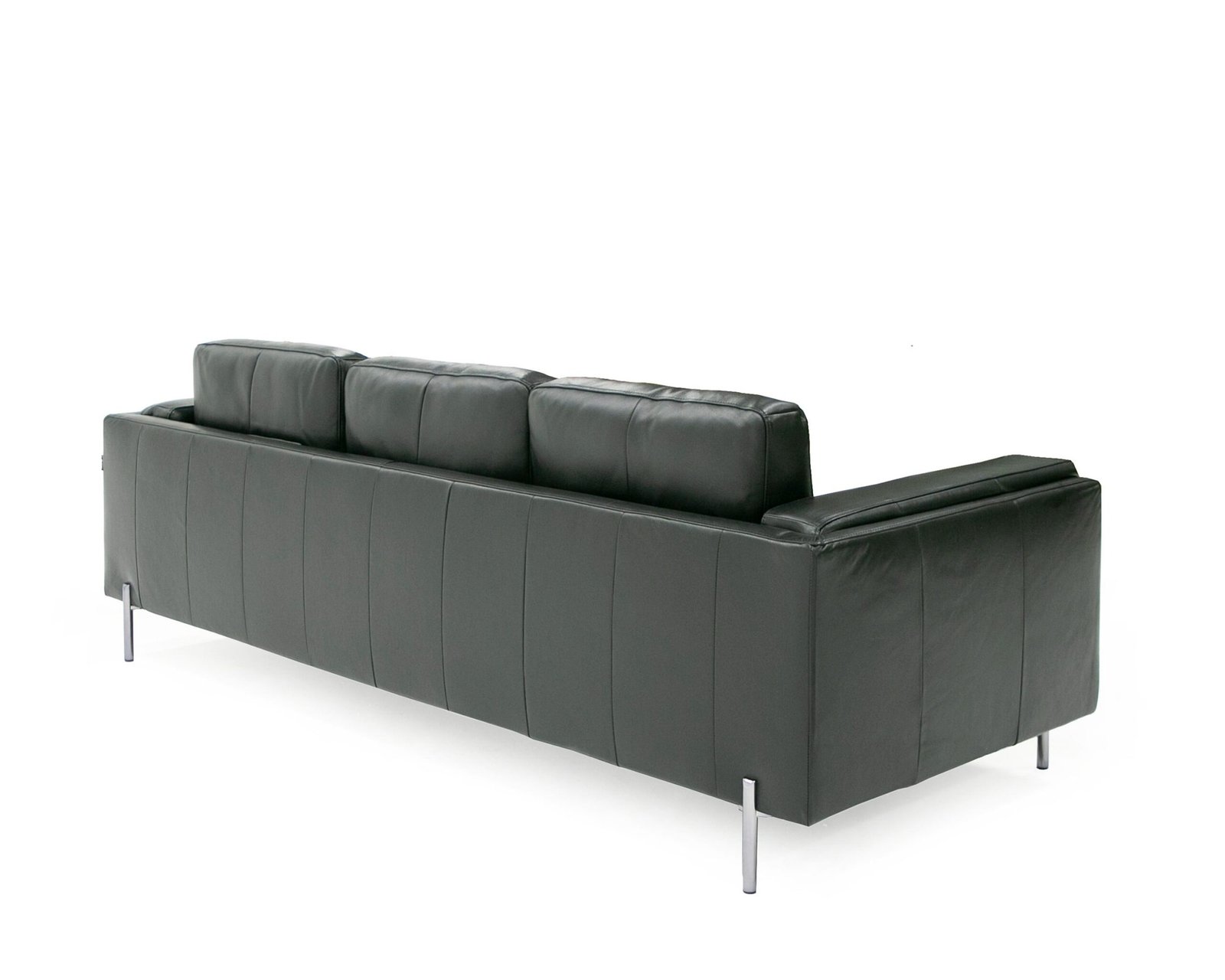 Divani Casa Schmidt - Modern Black Leather Sofa + 2 Chairs - Image 5