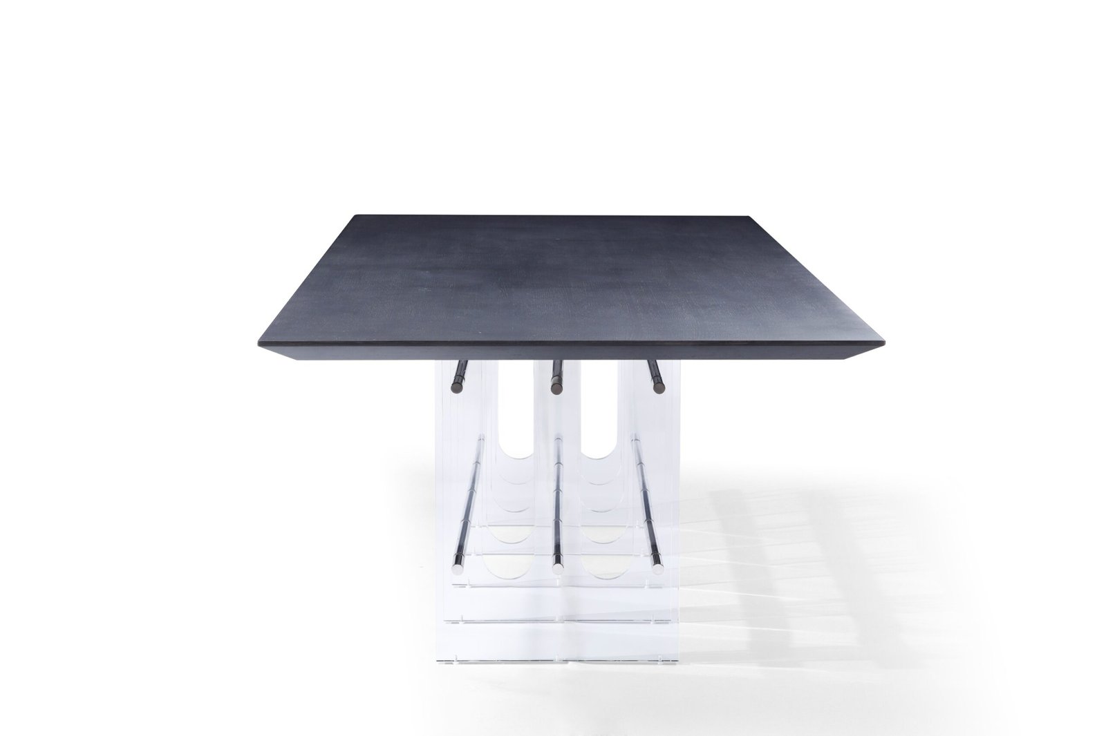 Modrest Inverness - Contemporary Black Oak + Acrylic Dining Table - Image 2