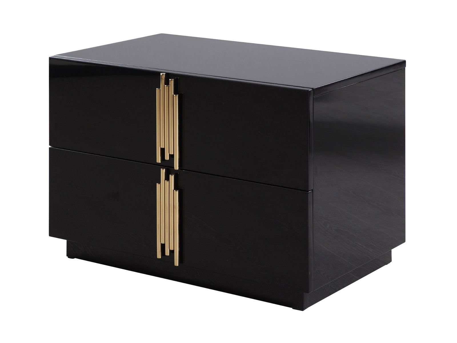 Modrest Token - Modern Black + Gold Wide Nightstand - Image 2