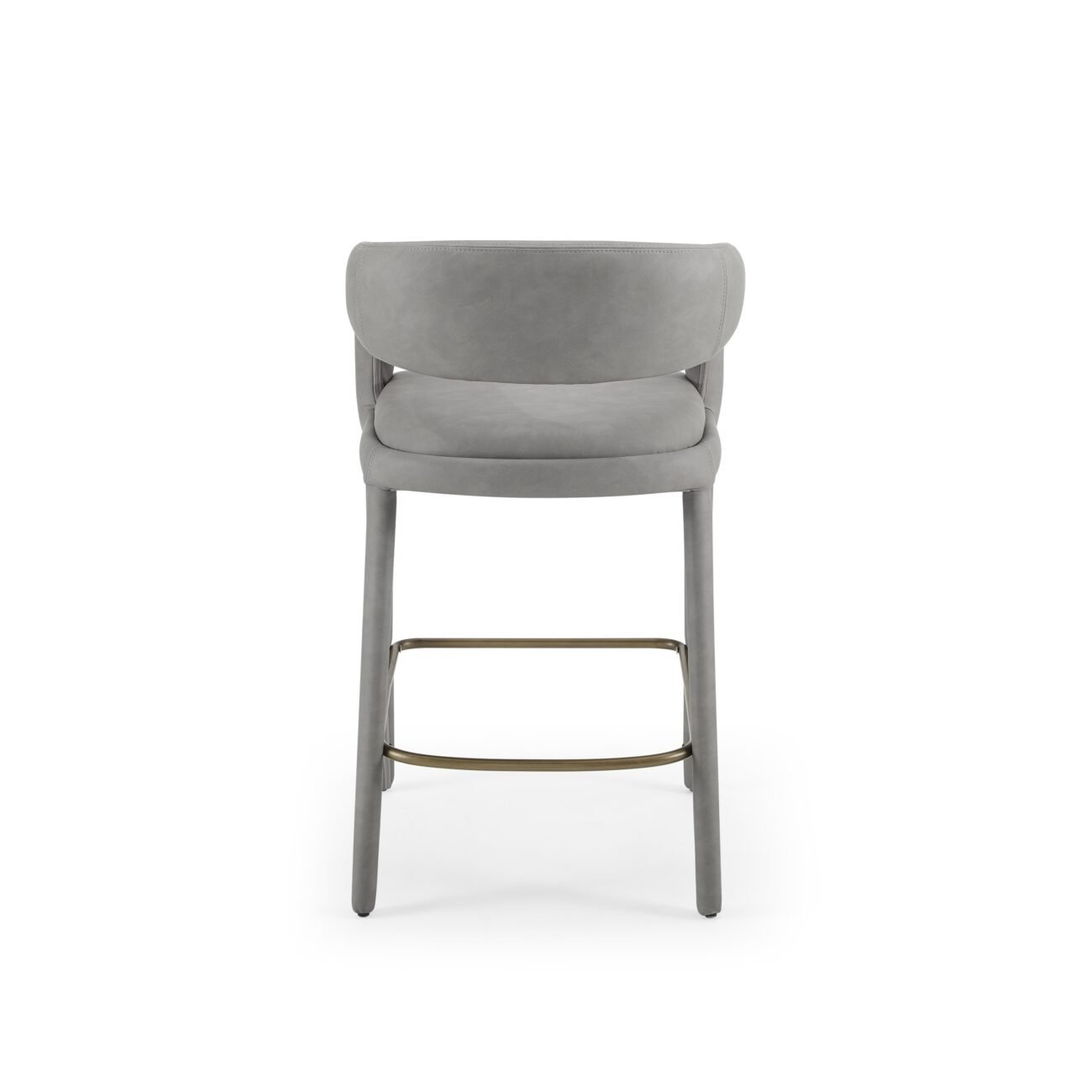 Modrest Faerron - Modern Grey Leatherette Counter Chair - Image 3