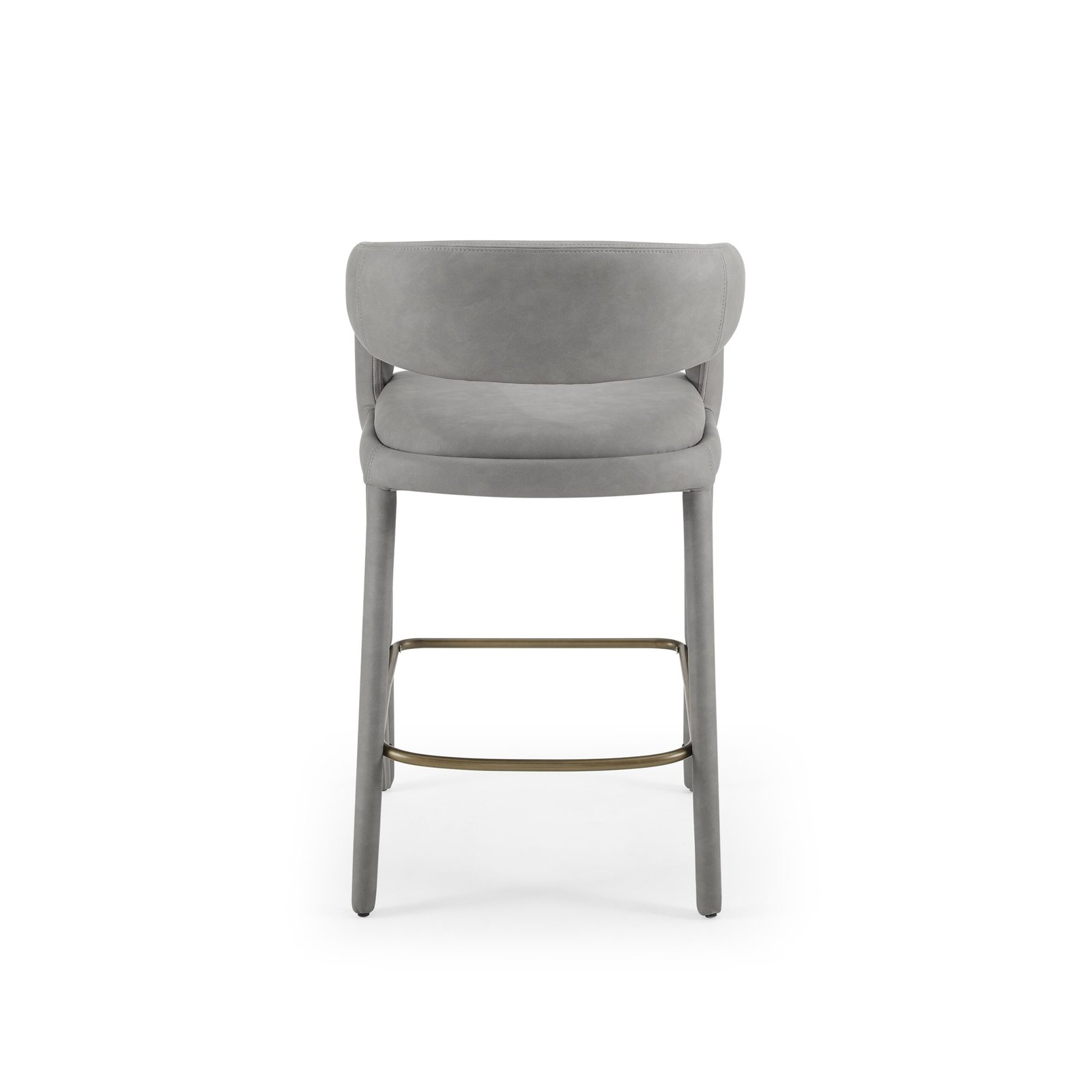 Modrest Faerron - Modern Grey Leatherette Counter Chair - Image 3