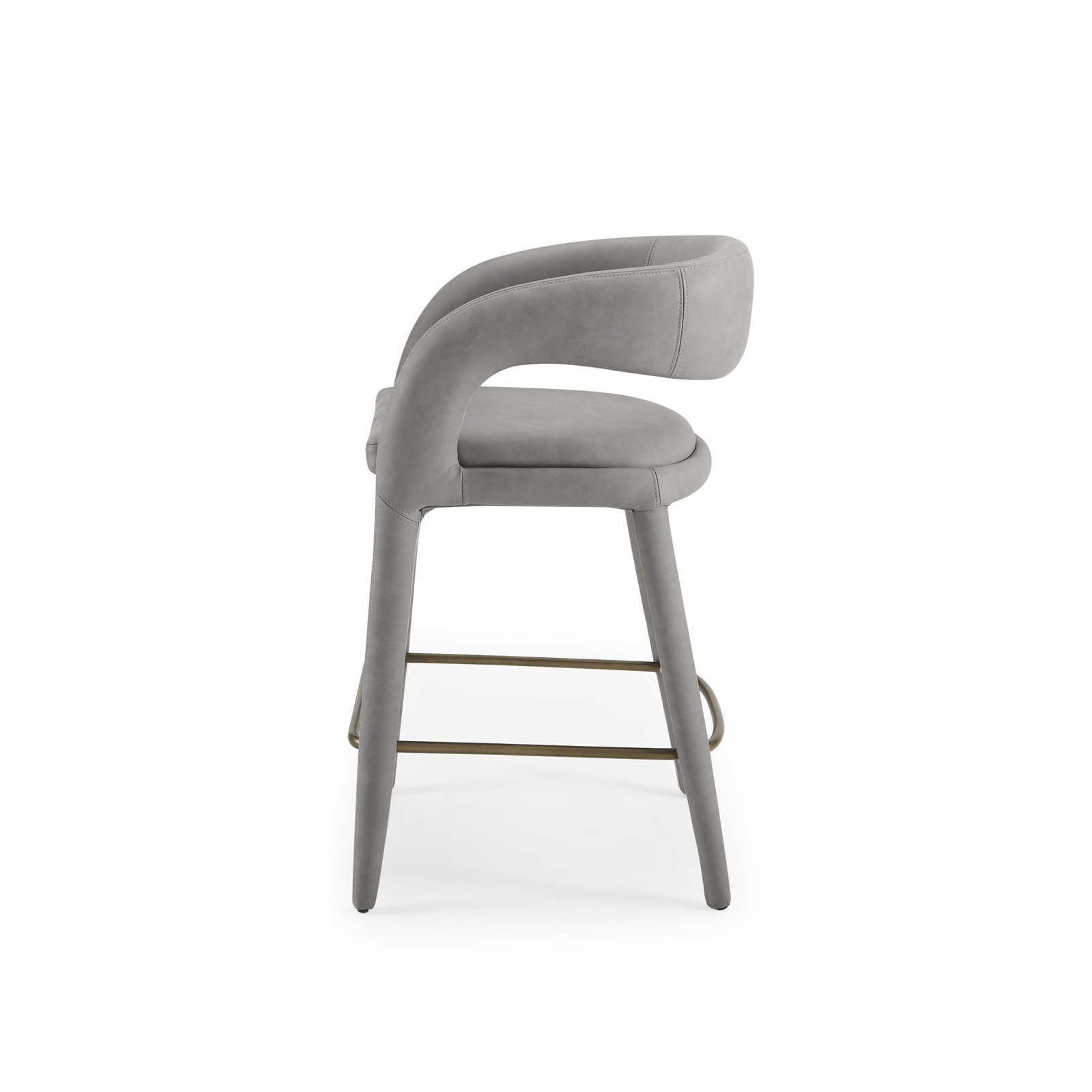 Modrest Faerron - Modern Grey Leatherette Counter Chair - Image 2