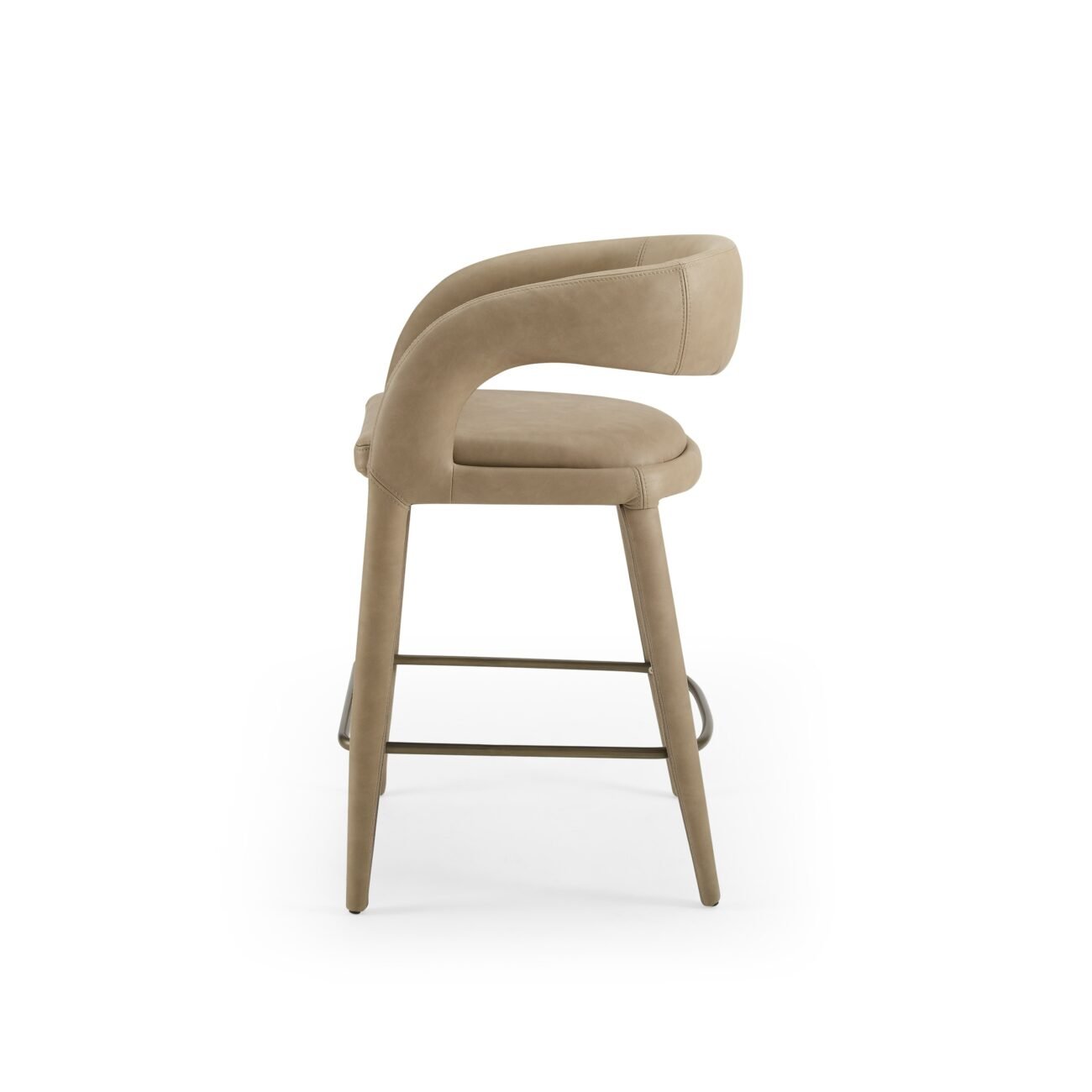 Modrest Faerron - Modern Tan Leatherette Counter Chair - Image 2