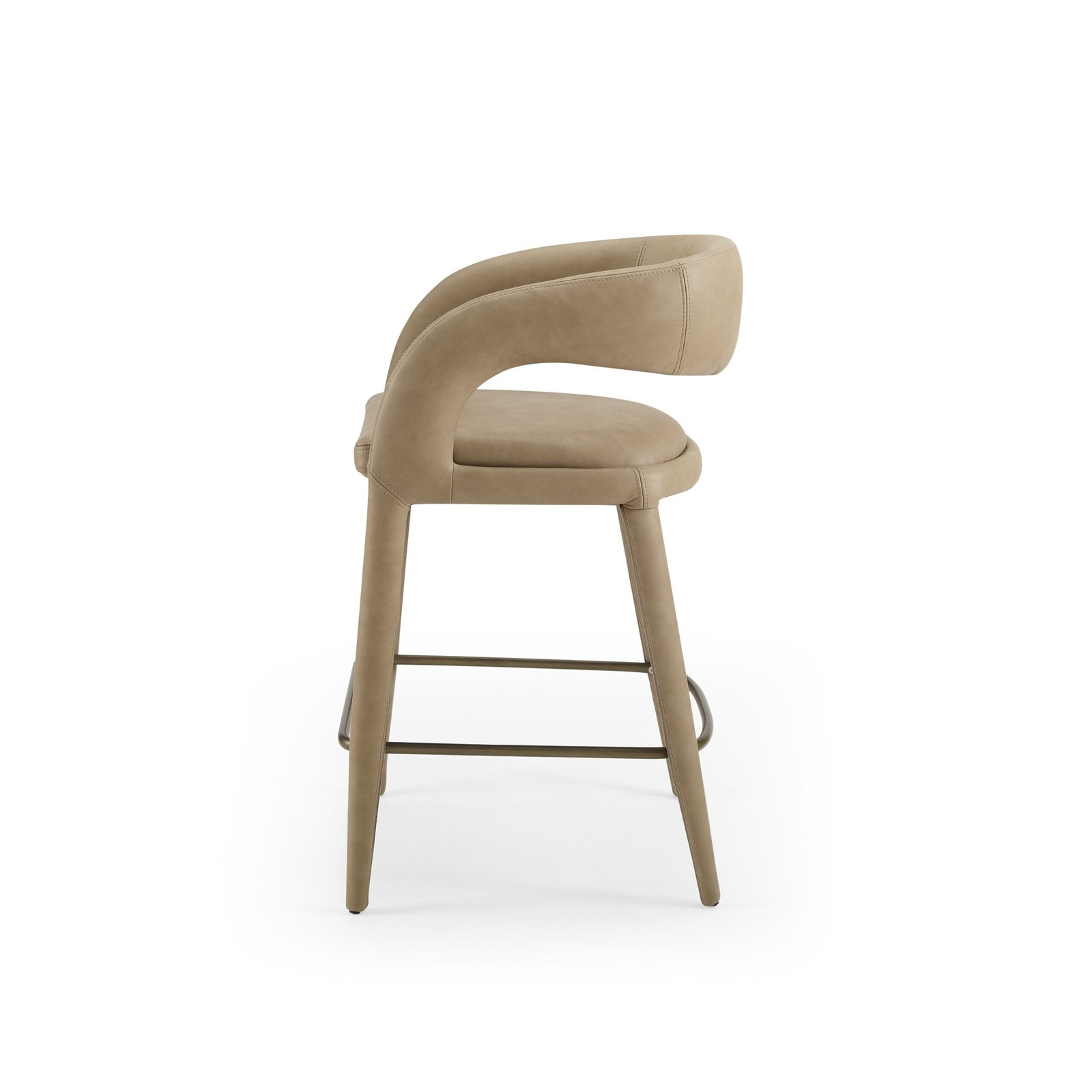 Modrest Faerron - Modern Tan Leatherette Counter Chair - Image 2