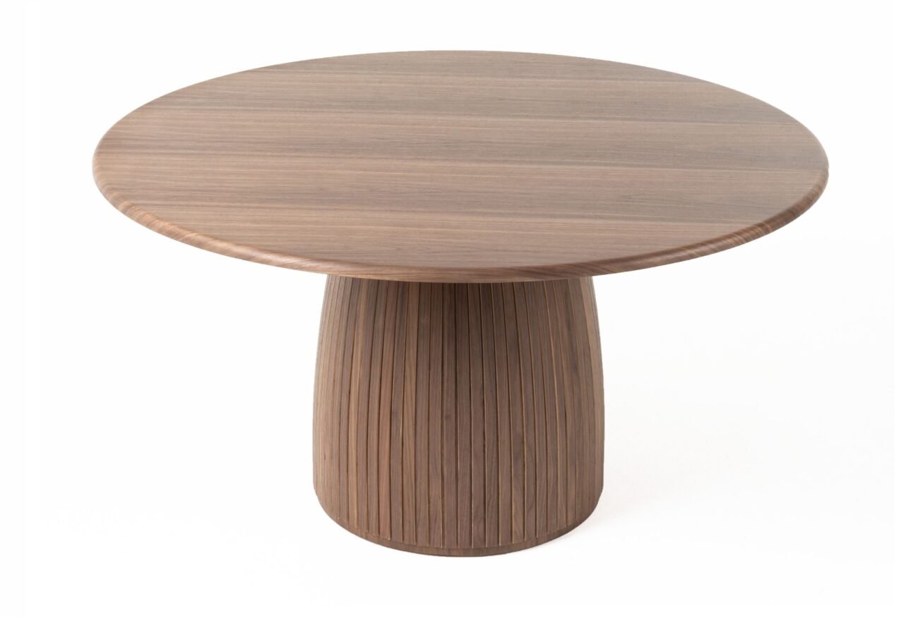 Modrest Sheridan - Mid-Century Modern Walnut Round Dining Table - Image 3