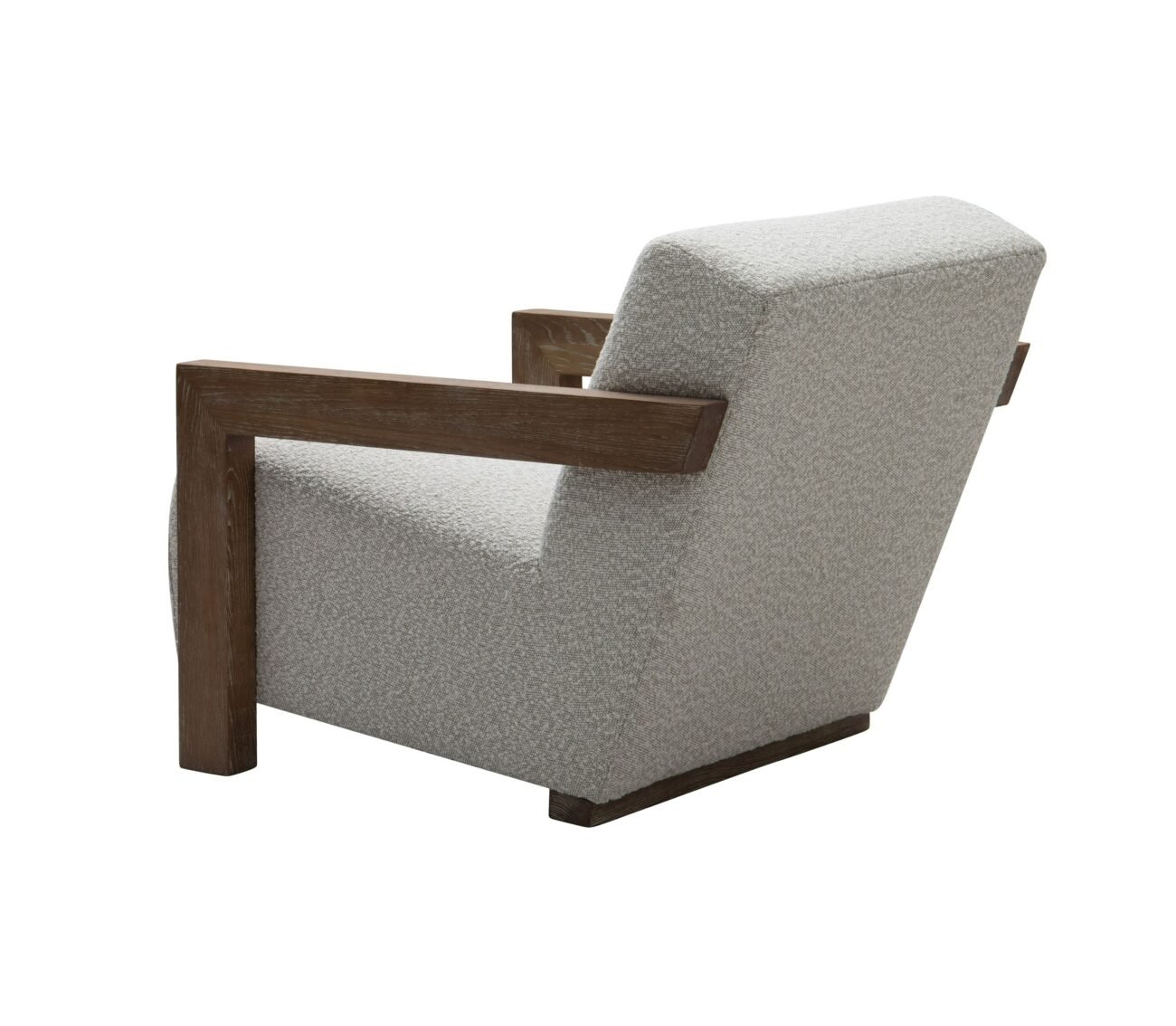 Modrest Rosen - Modern Beige Fabric + Grey Oak Accent Chair - Image 3