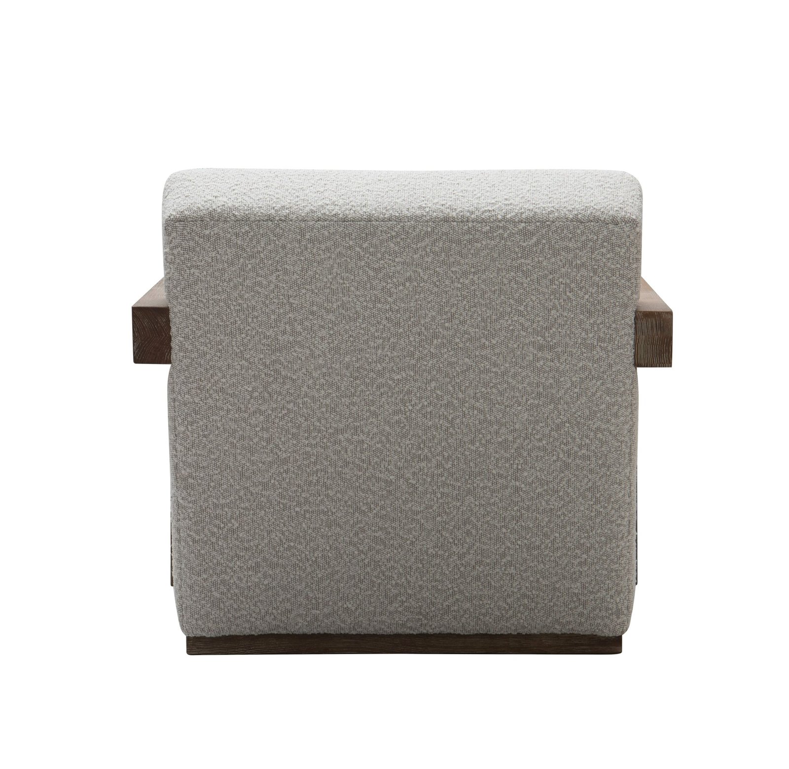 Modrest Rosen - Modern Beige Fabric + Grey Oak Accent Chair - Image 4