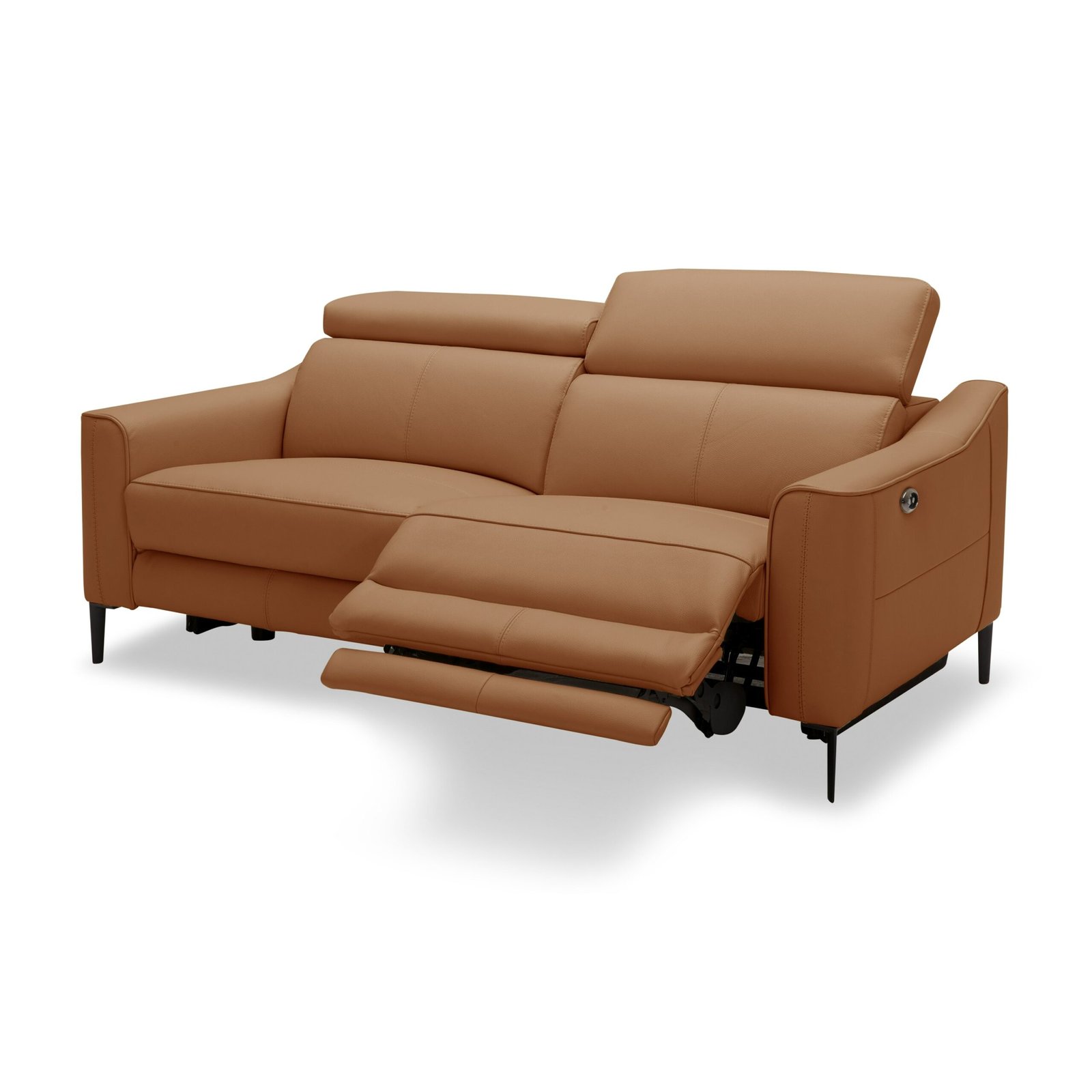 Divani Casa Eden - Modern Camel Leather Sofa With 2 Recliners - Image 2