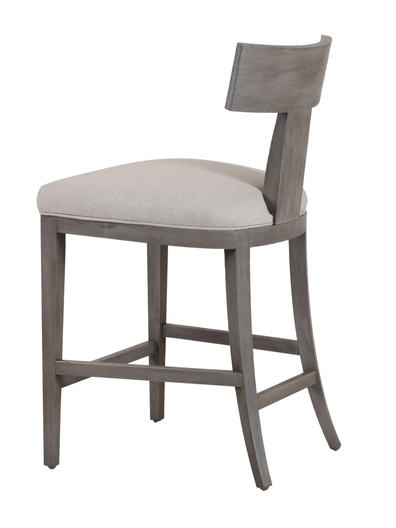 Modrest Fabien - Mid-Century Modern Beige Linen + Grey Wash Counter Chair - Image 3