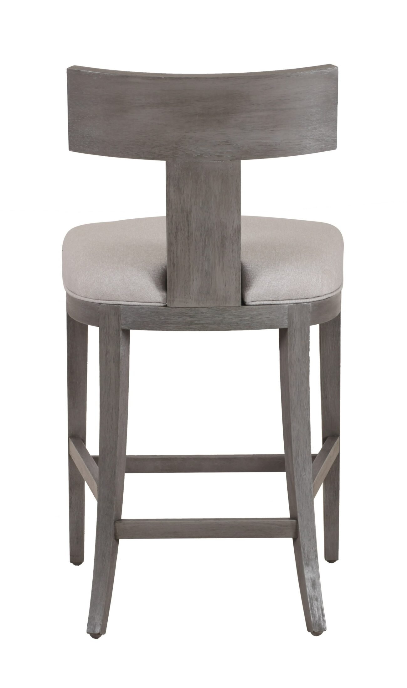Modrest Fabien - Mid-Century Modern Beige Linen + Grey Wash Counter Chair - Image 4