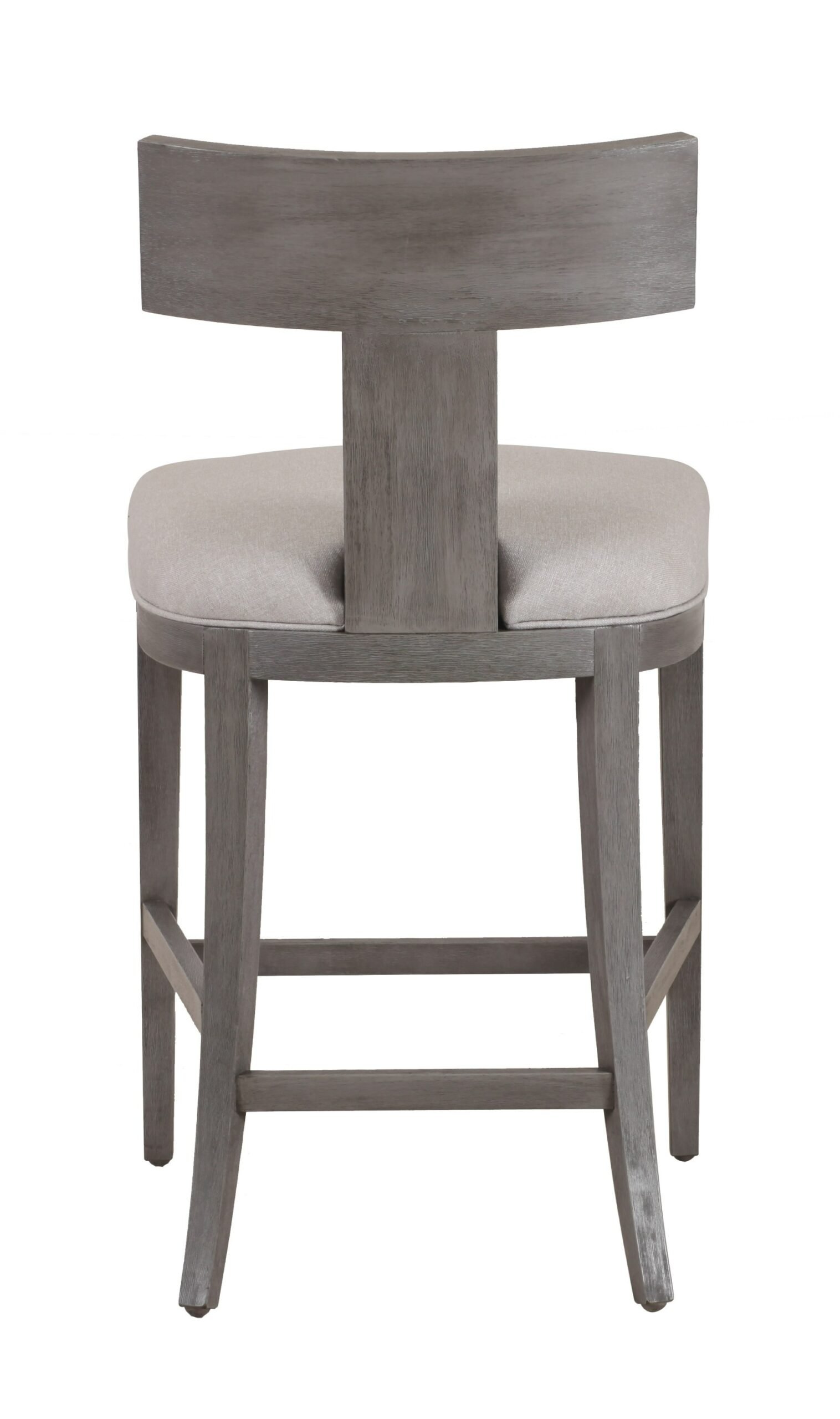 Modrest Fabien - Mid-Century Modern Beige Linen + Grey Wash Counter Chair - Image 4