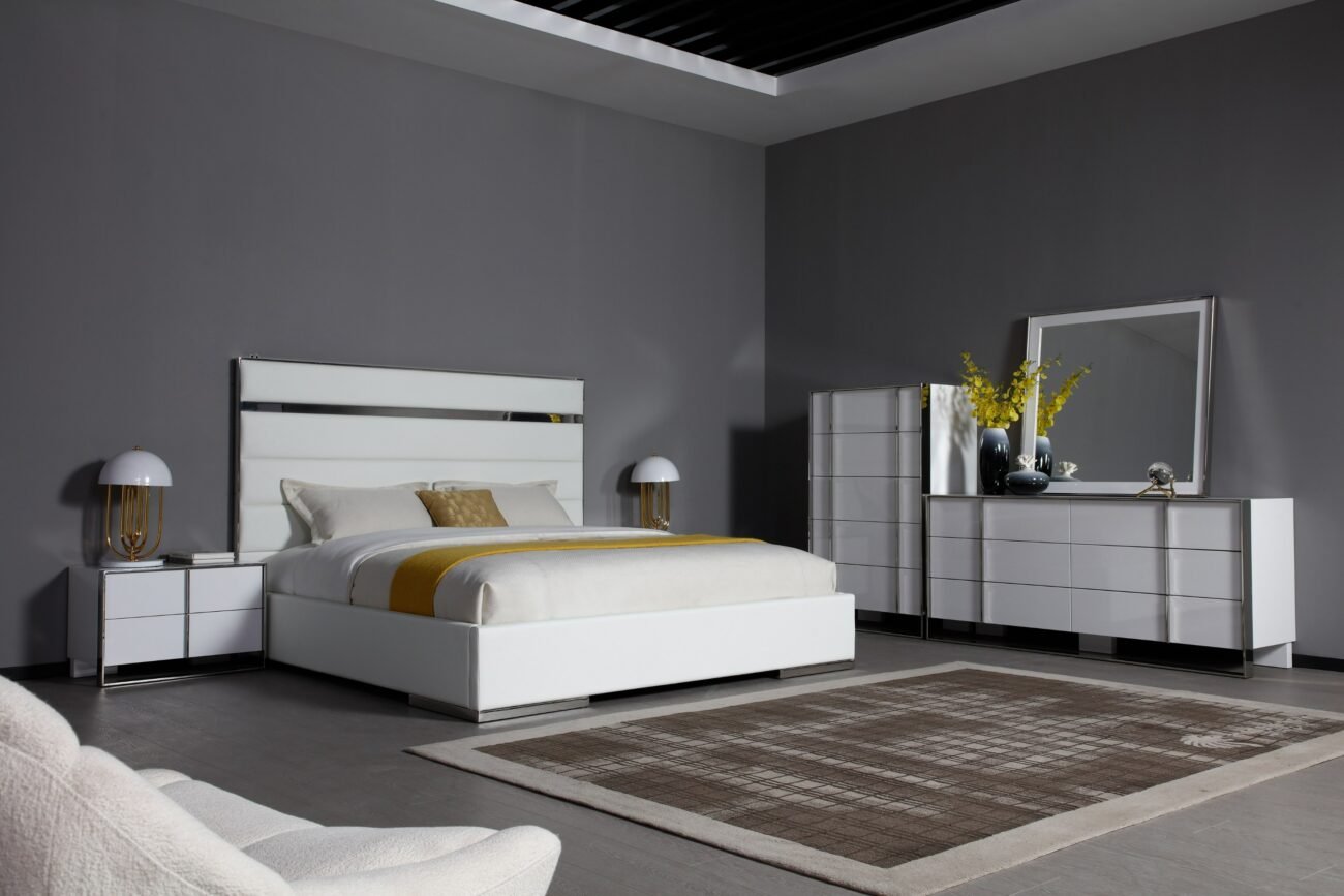 Modrest Cartier - Modern White + Stainless Steel Mirror - Image 2