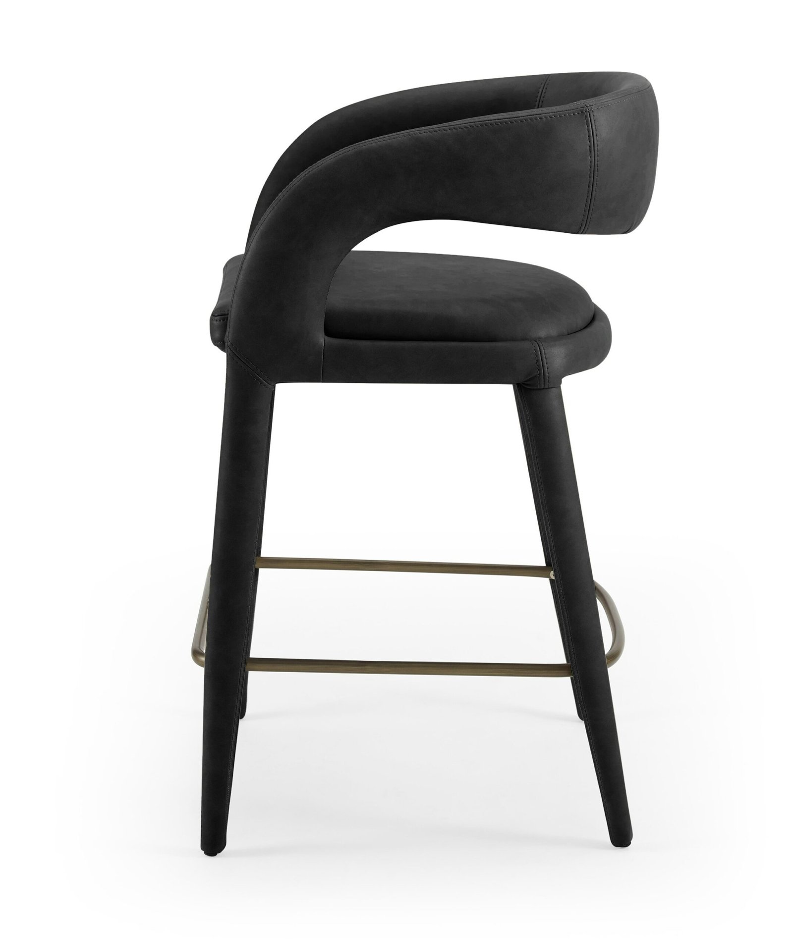 Modrest Faerron - Modern Black Leatherette Counter Chair - Image 2