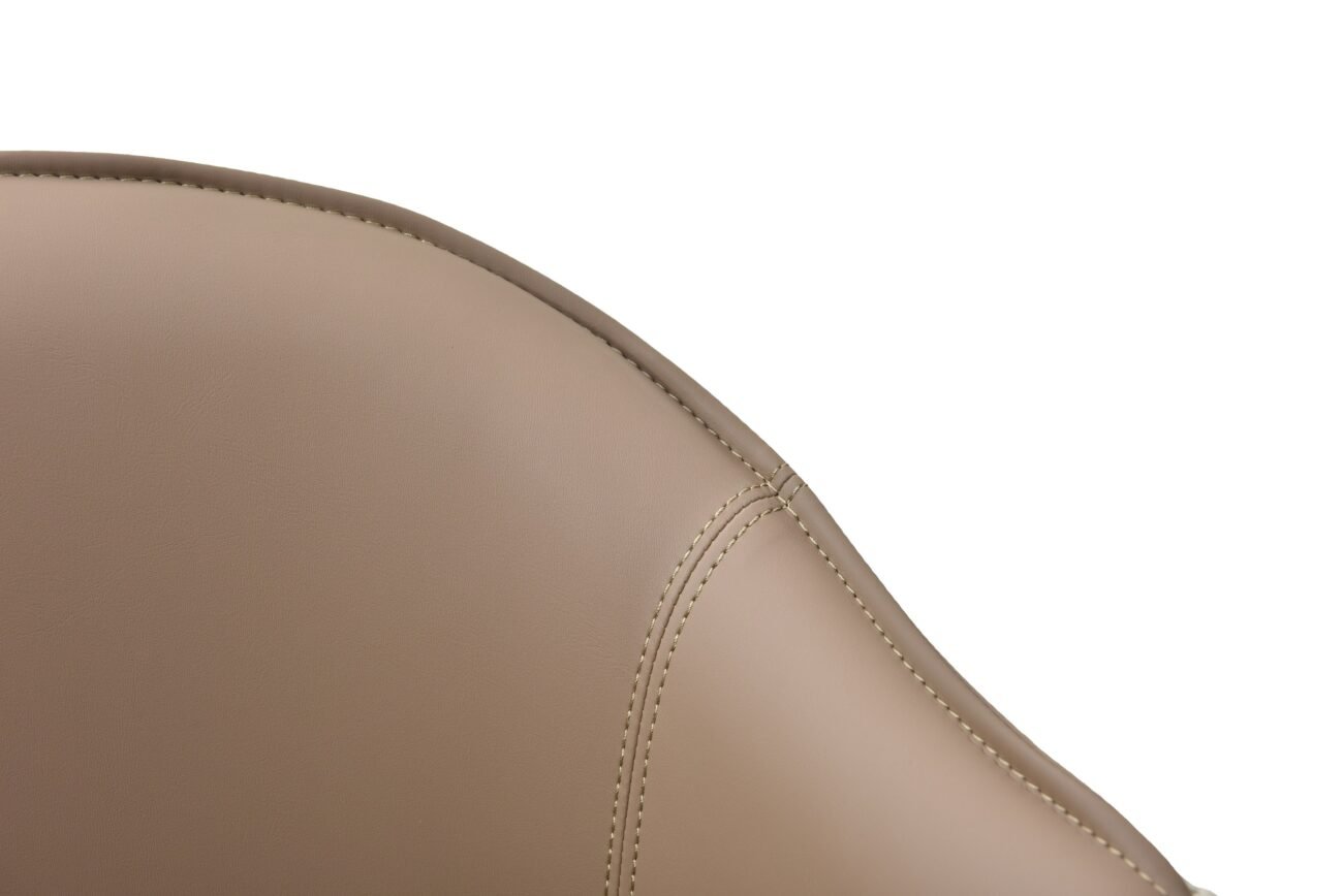 Modrest Calderon - Modern Brown & Beige Vegan Leather Counter Chair - Image 4