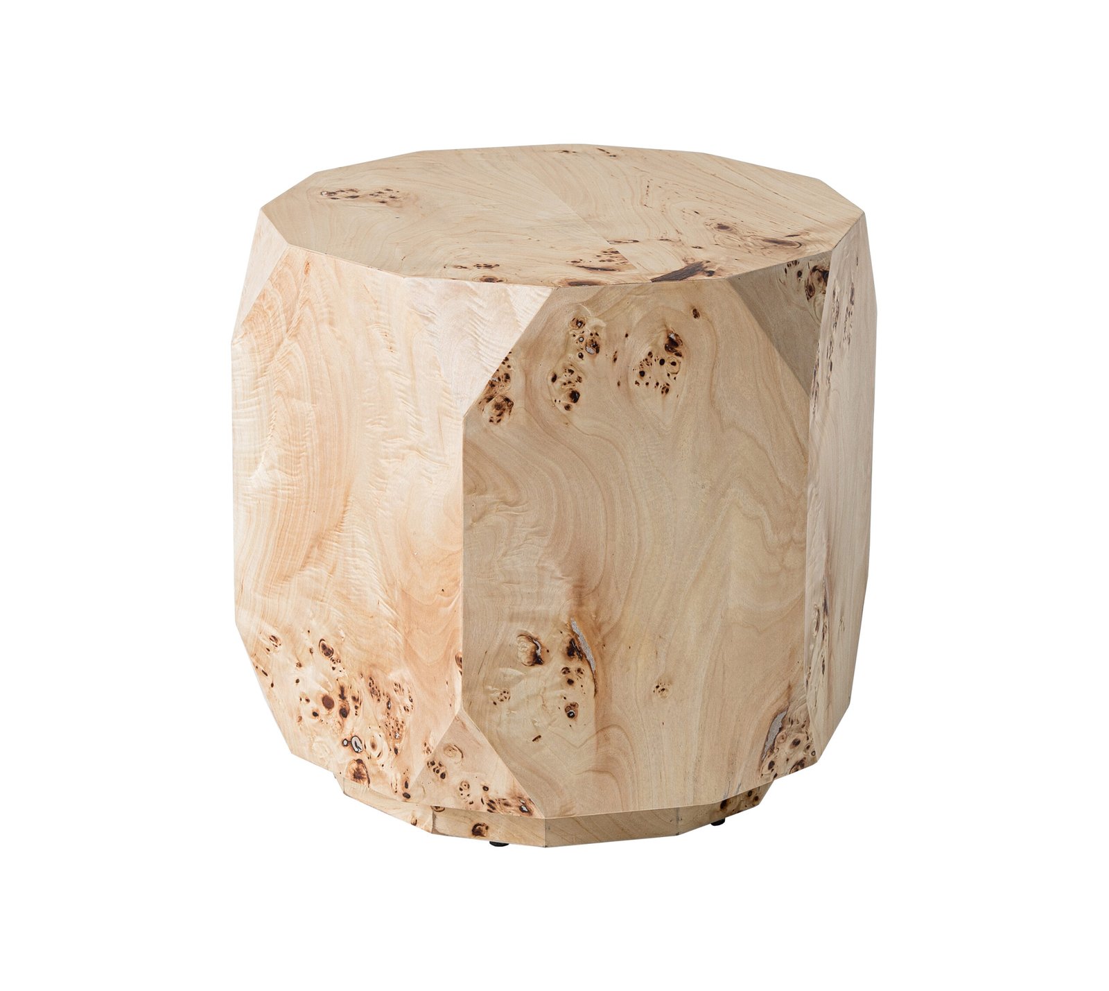 Modrest July - Modern Mapa Burl Round End Table - Image 2
