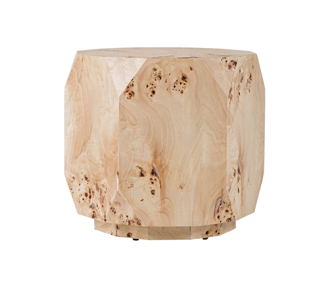 Modrest July - Modern Mapa Burl Round End Table - Image 3