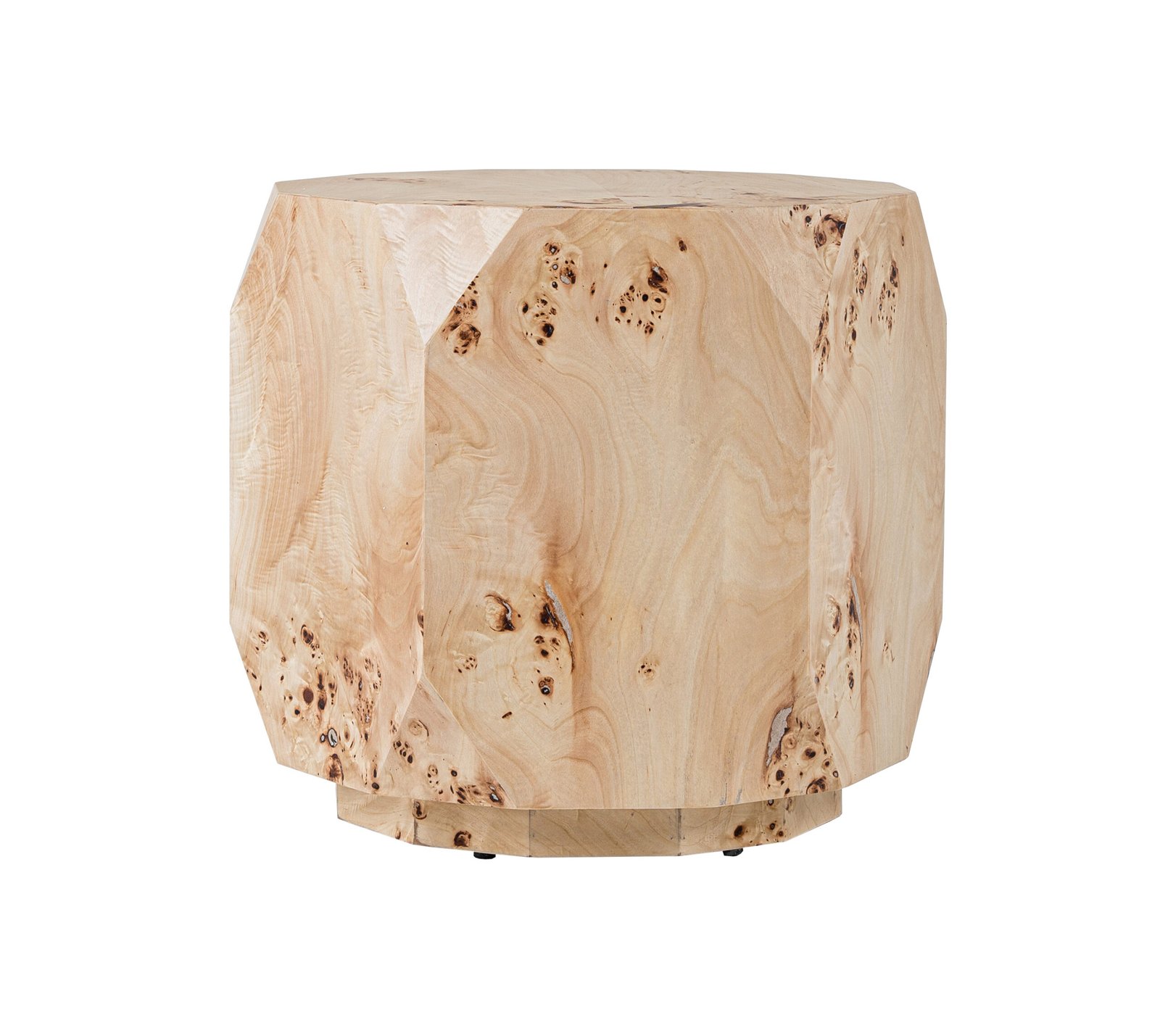 Modrest July - Modern Mapa Burl Round End Table - Image 3