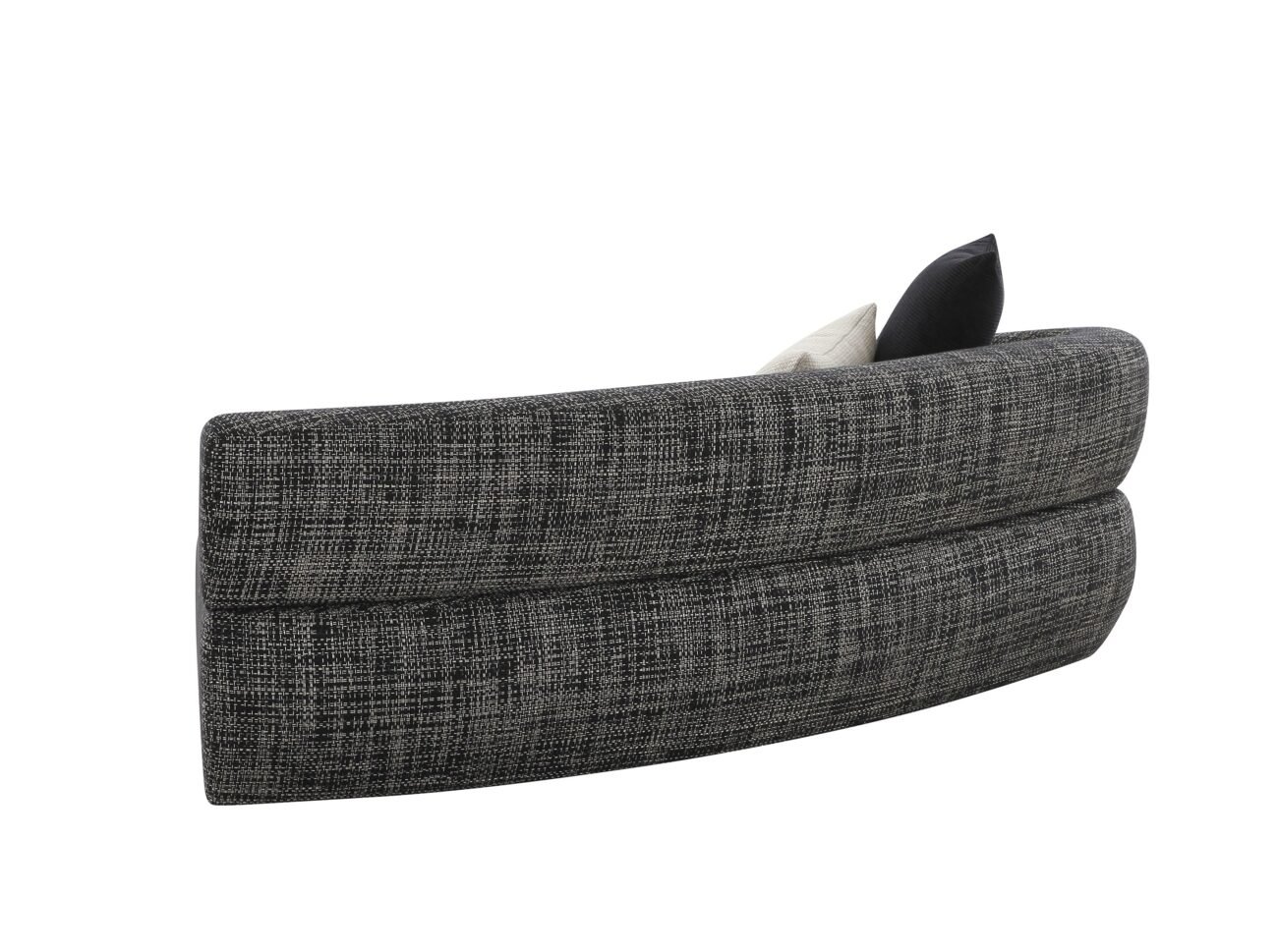 Divani Casa Lakota - Modern Dark Grey Fabric Curved Sectional Sofa - Image 4