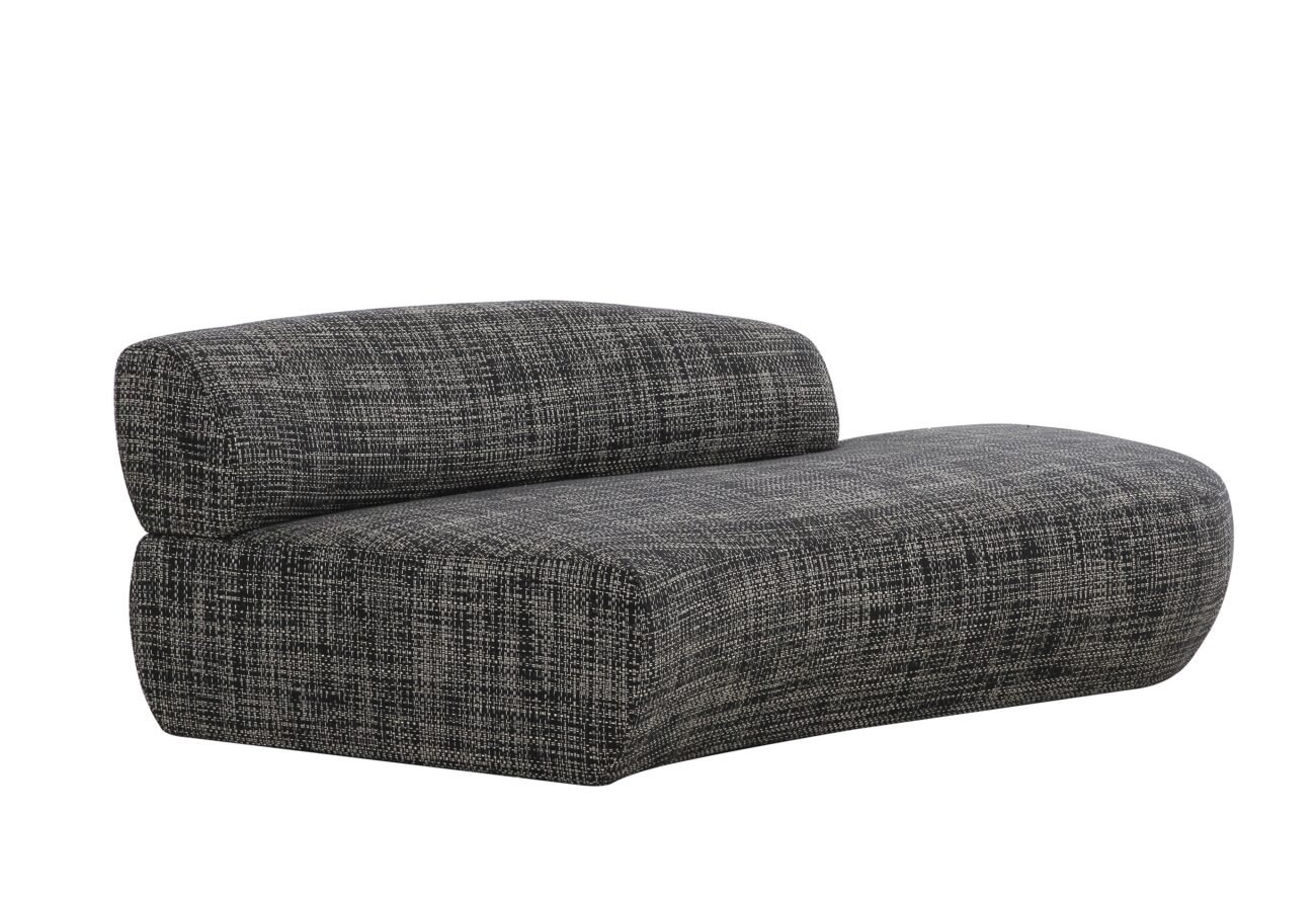Divani Casa Lakota - Modern Dark Grey Fabric Curved Sectional Sofa - Image 5