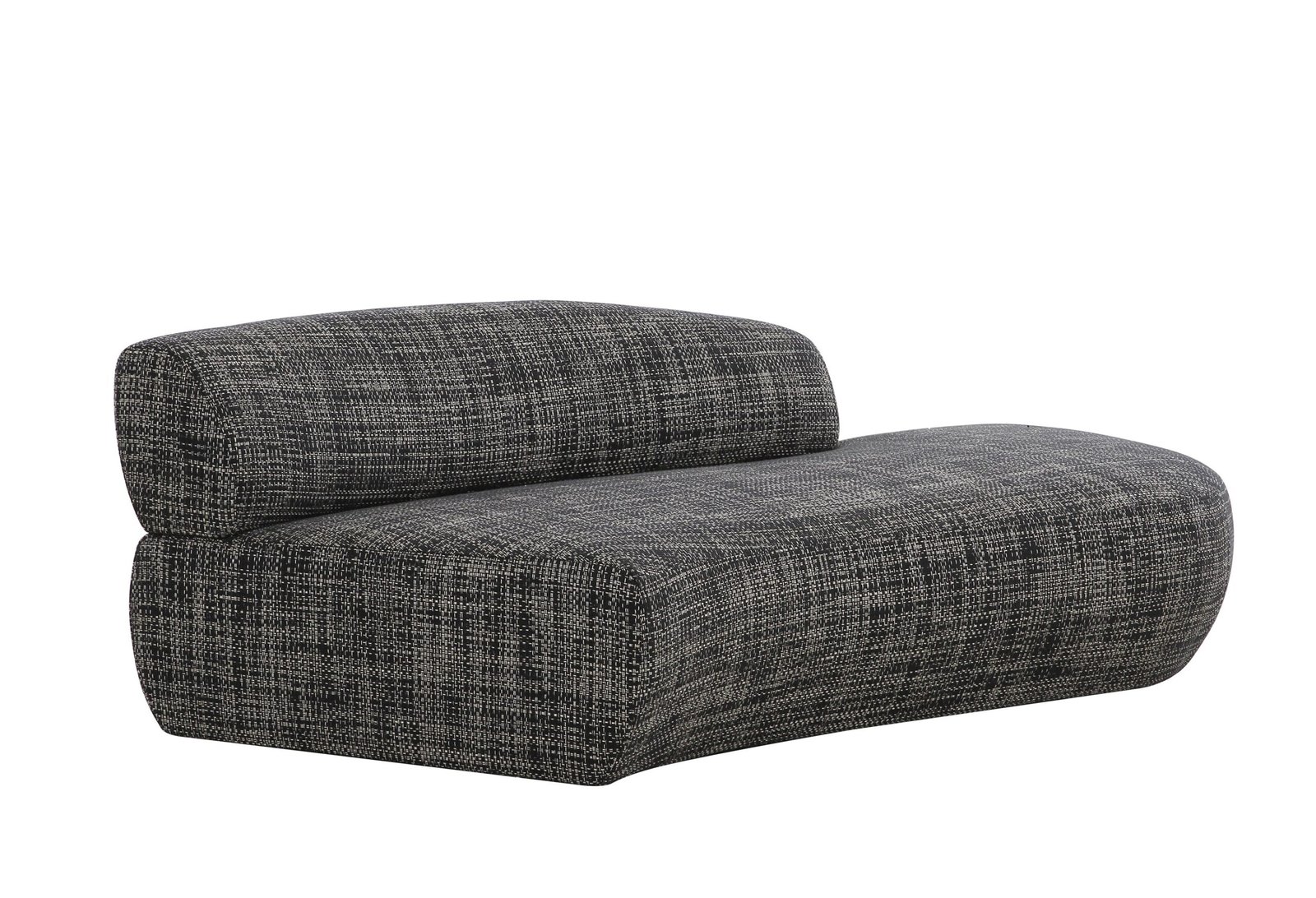 Divani Casa Lakota - Modern Dark Grey Fabric Curved Sectional Sofa - Image 5