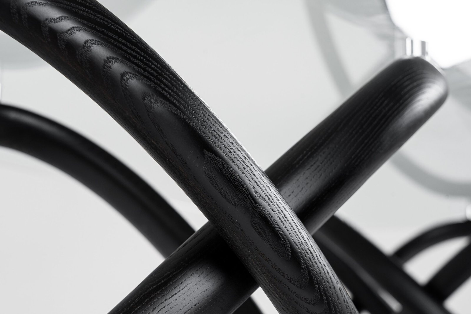 Modrest Mason Modern Glass & Black Ash Dining Table - Image 3