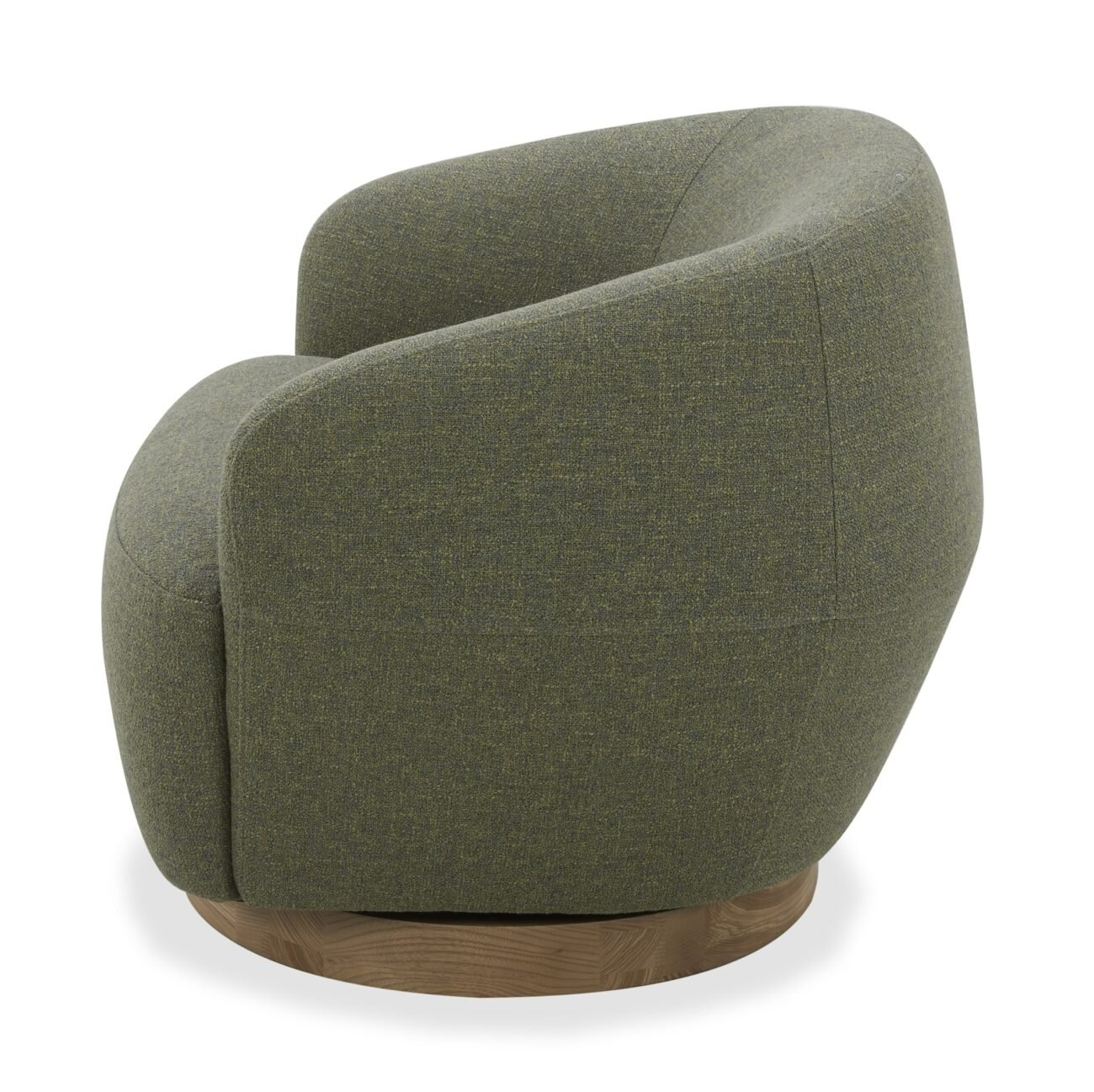 Divani Casa Agatha - Modern Hemp Fabric Swivel Accent Chair - Image 2