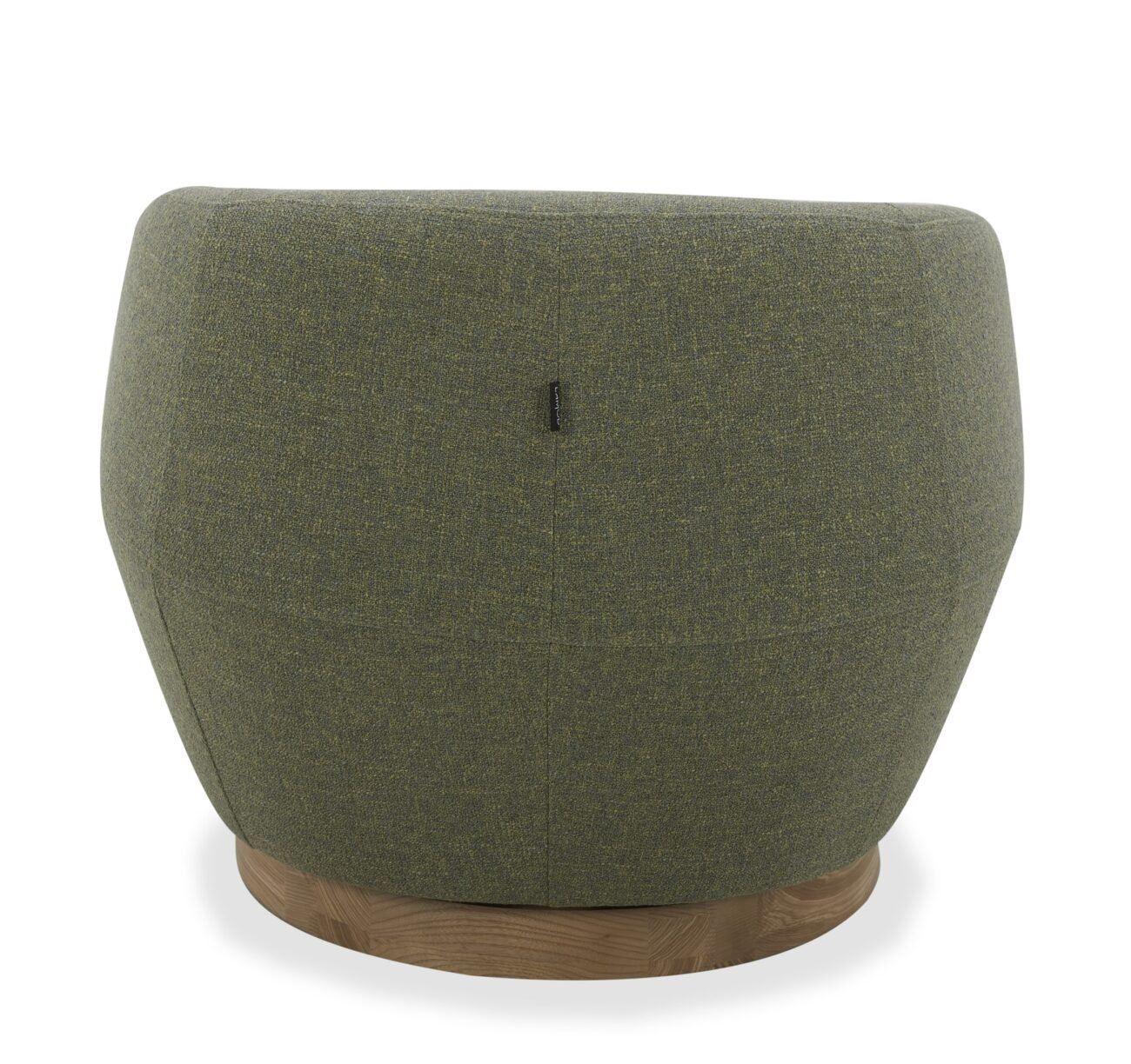 Divani Casa Agatha - Modern Hemp Fabric Swivel Accent Chair - Image 3