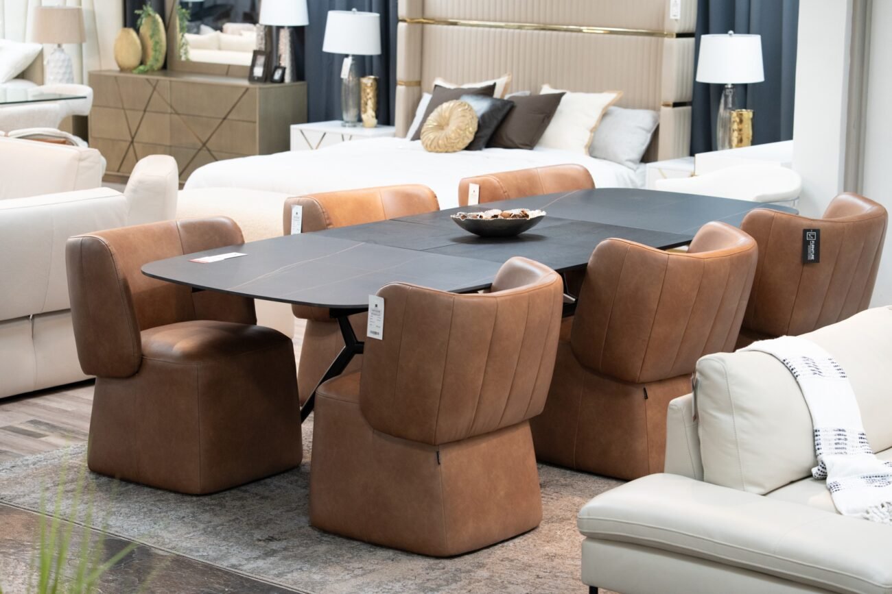Modrest Suzie - Modern Ceramic + Black Ash Extendable Dining Table - Image 4
