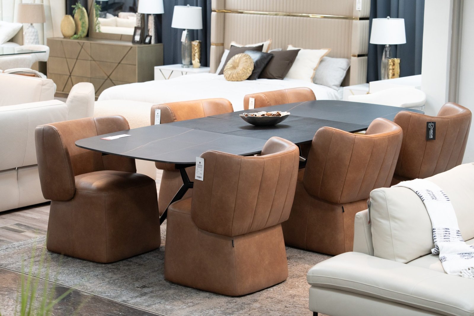 Modrest Suzie - Modern Ceramic + Black Ash Extendable Dining Table - Image 4
