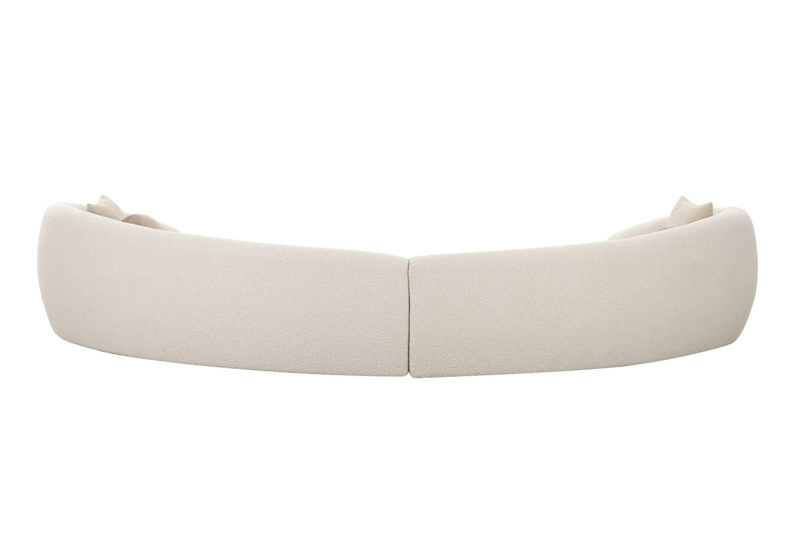 Modrest - Kilmer Modern Off-White Curved Fabric Sectional Sofa - Image 3