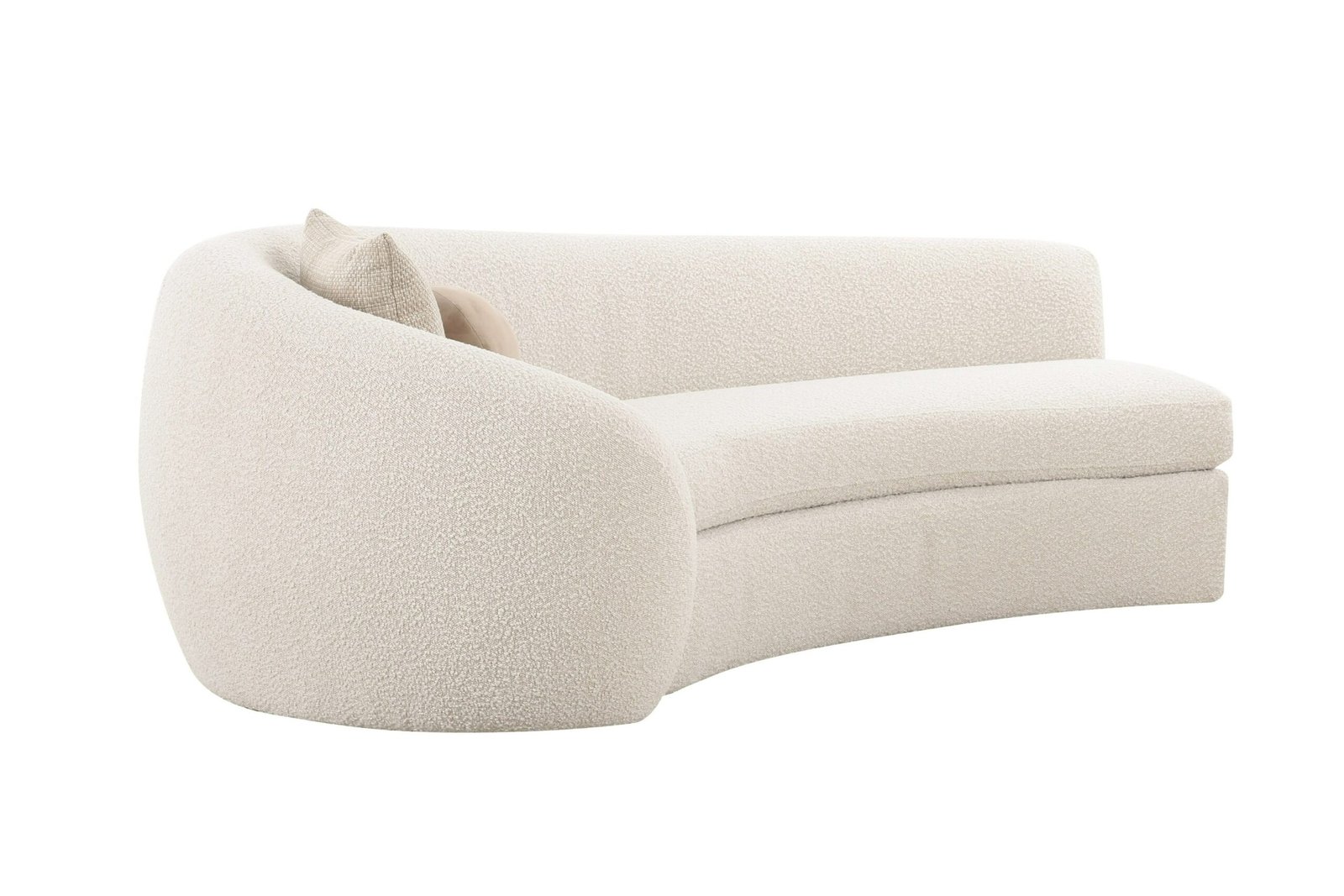 Modrest - Kilmer Modern Off-White Curved Fabric Sectional Sofa - Image 4