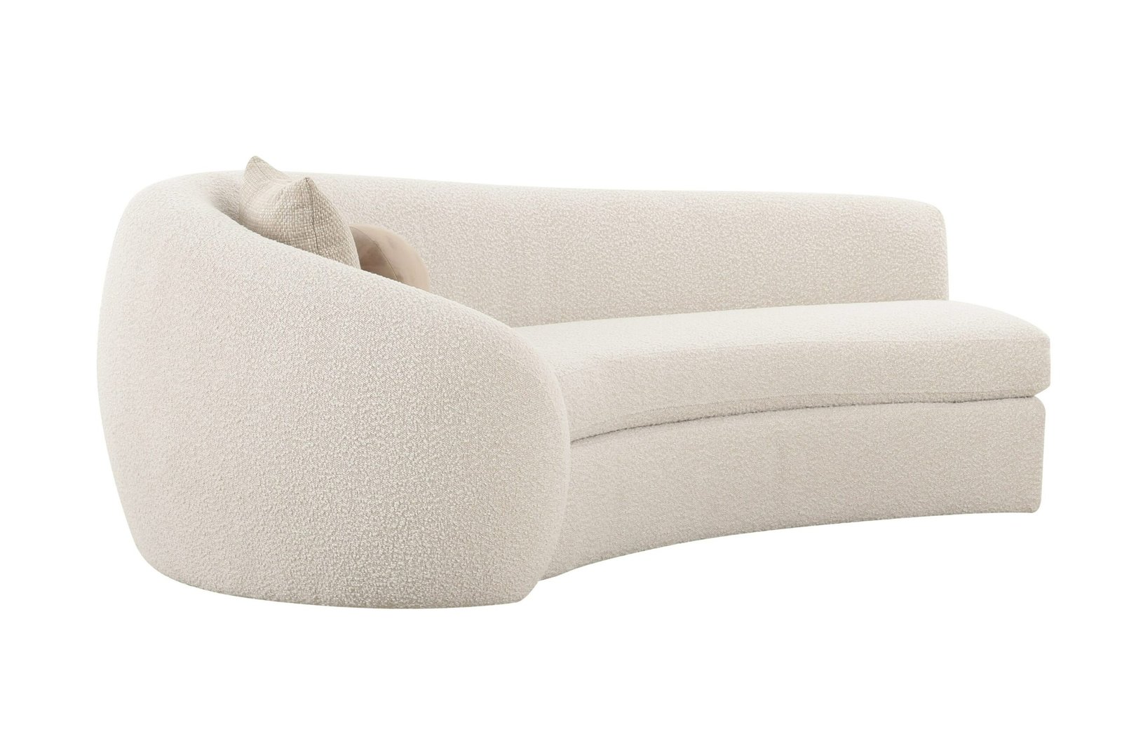 Modrest - Kilmer Modern Off-White Curved Fabric Sectional Sofa - Image 5