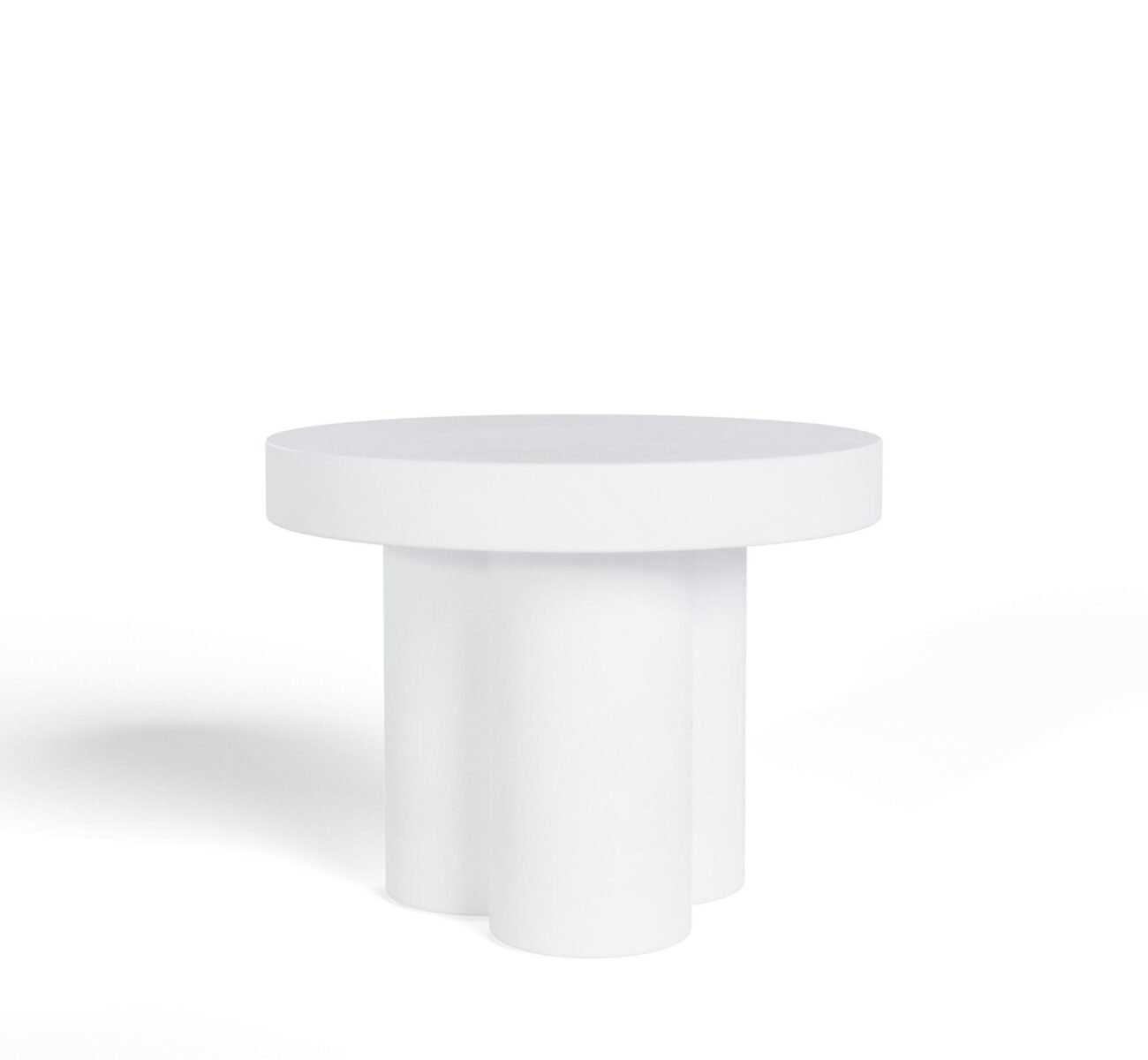 Modrest Bruni - Modern White Concrete End Table - Image 3
