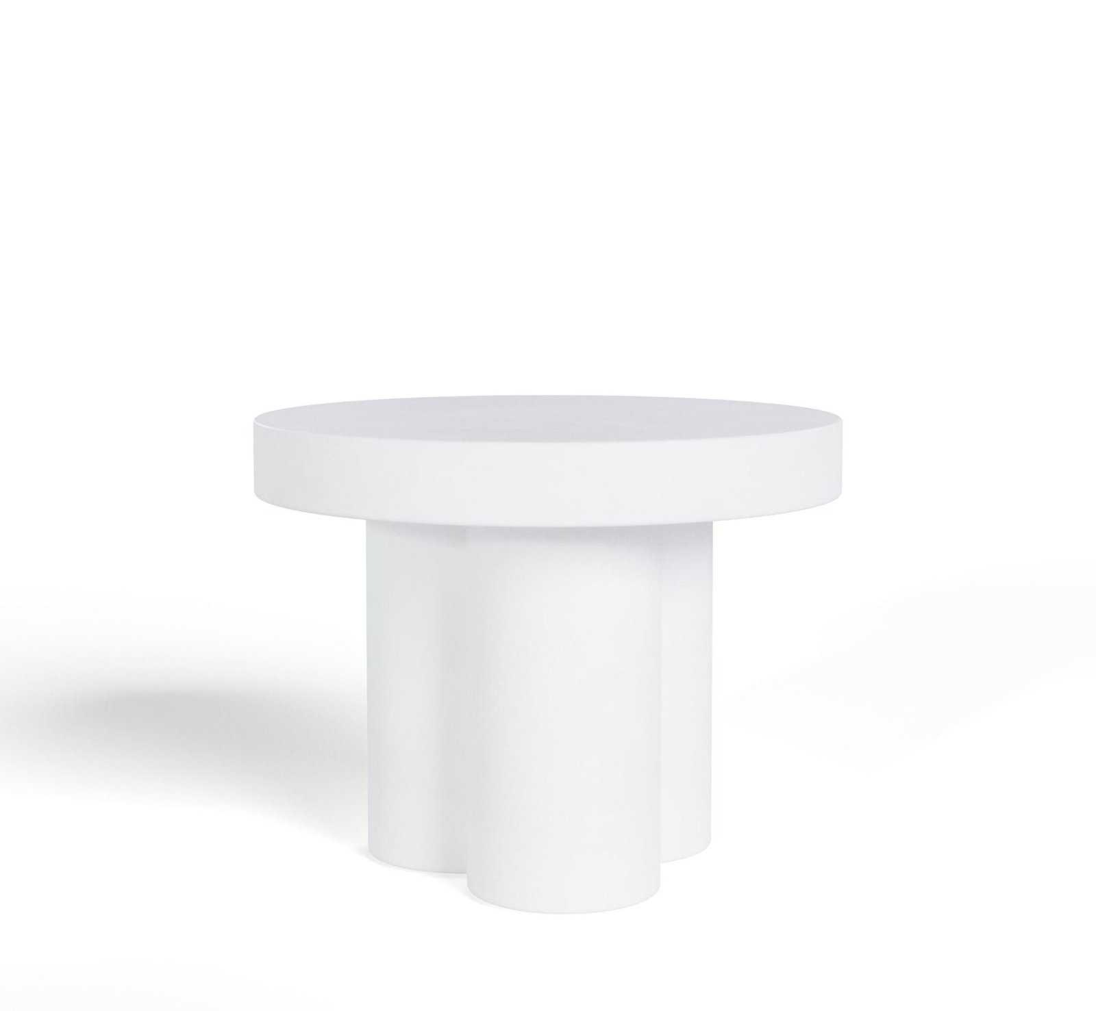 Modrest Bruni - Modern White Concrete End Table - Image 3
