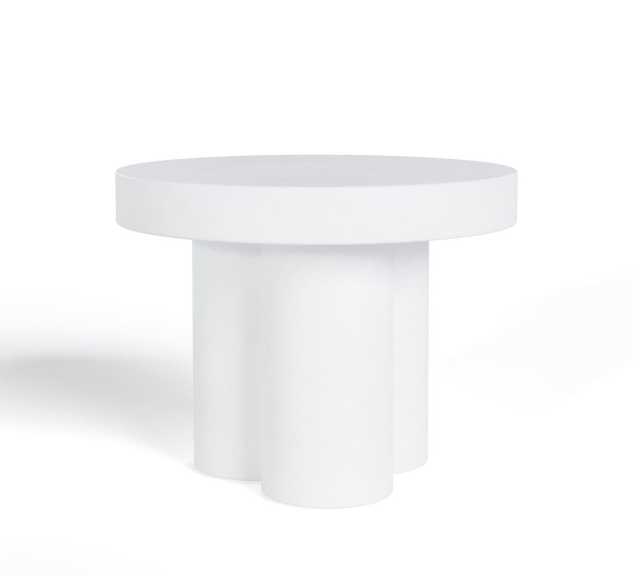 Modrest Bruni - Modern White Concrete End Table - Image 4