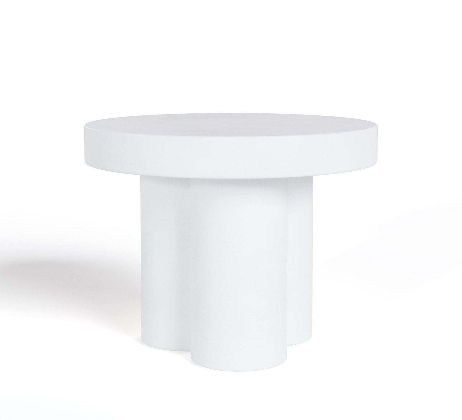 Modrest Bruni - Modern White Concrete End Table - Image 4