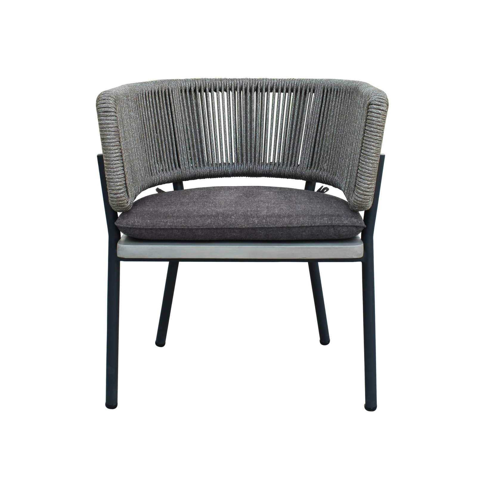 Renava Suntide - Outdoor Grey Fabric + Grey Acacia + Beige Rattan Dining Set - Image 3