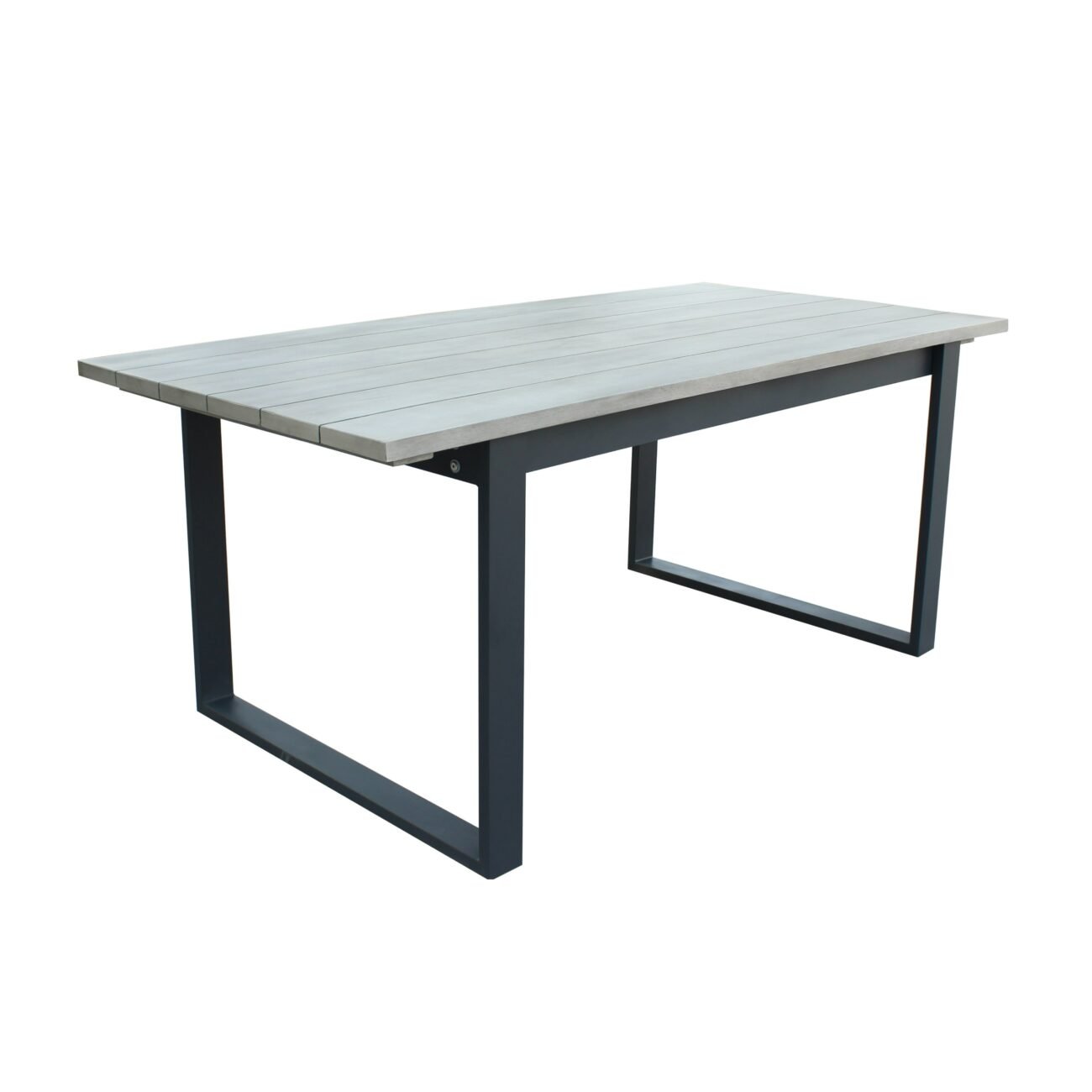 Renava Suntide - Outdoor Grey Fabric + Grey Acacia + Beige Rattan Dining Set - Image 2
