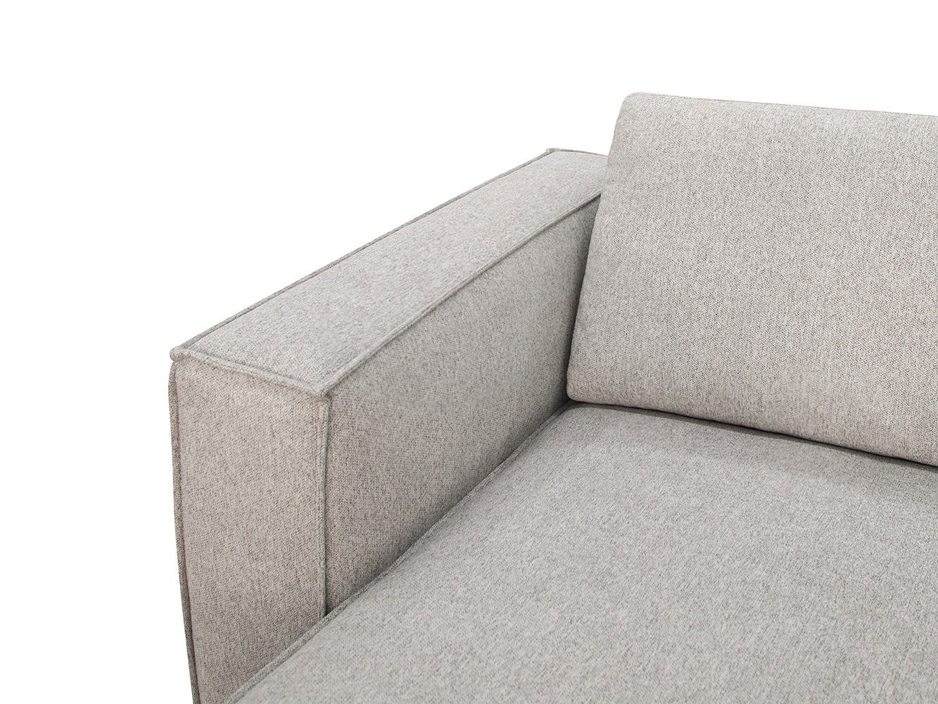 Divani Casa Lulu - Modern Light Grey Fabric Modular Sectional Sofa w/ Left Facing Chaise - Image 3