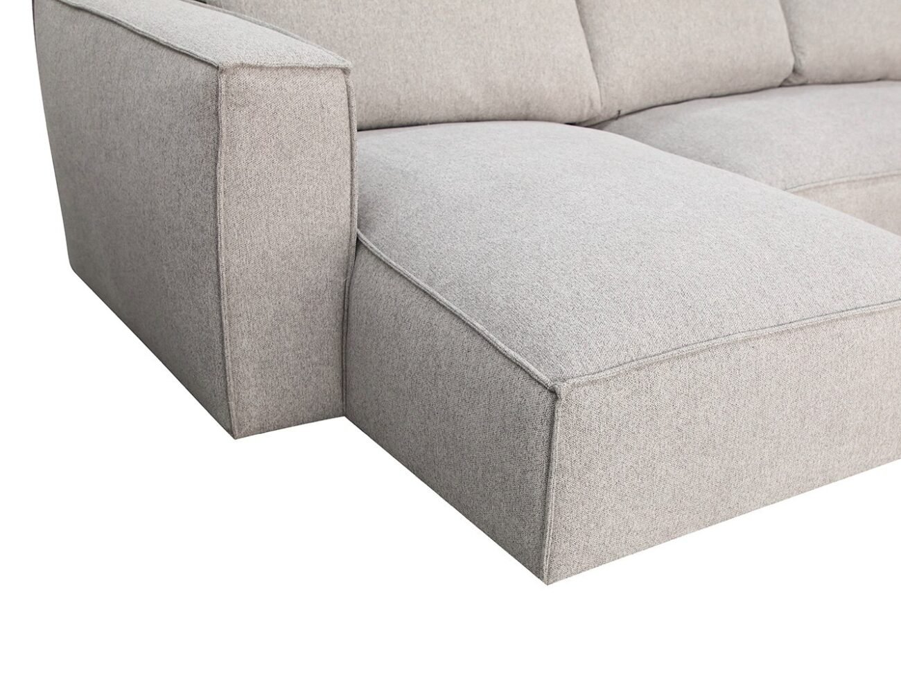 Divani Casa Lulu - Modern Light Grey Fabric Modular Sectional Sofa w/ Left Facing Chaise - Image 5