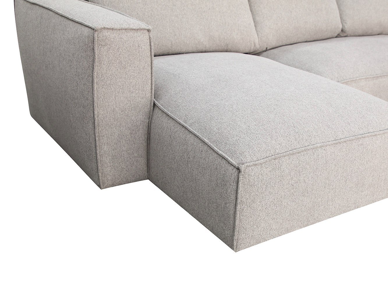 Divani Casa Lulu - Modern Light Grey Fabric Modular Sectional Sofa w/ Left Facing Chaise - Image 5