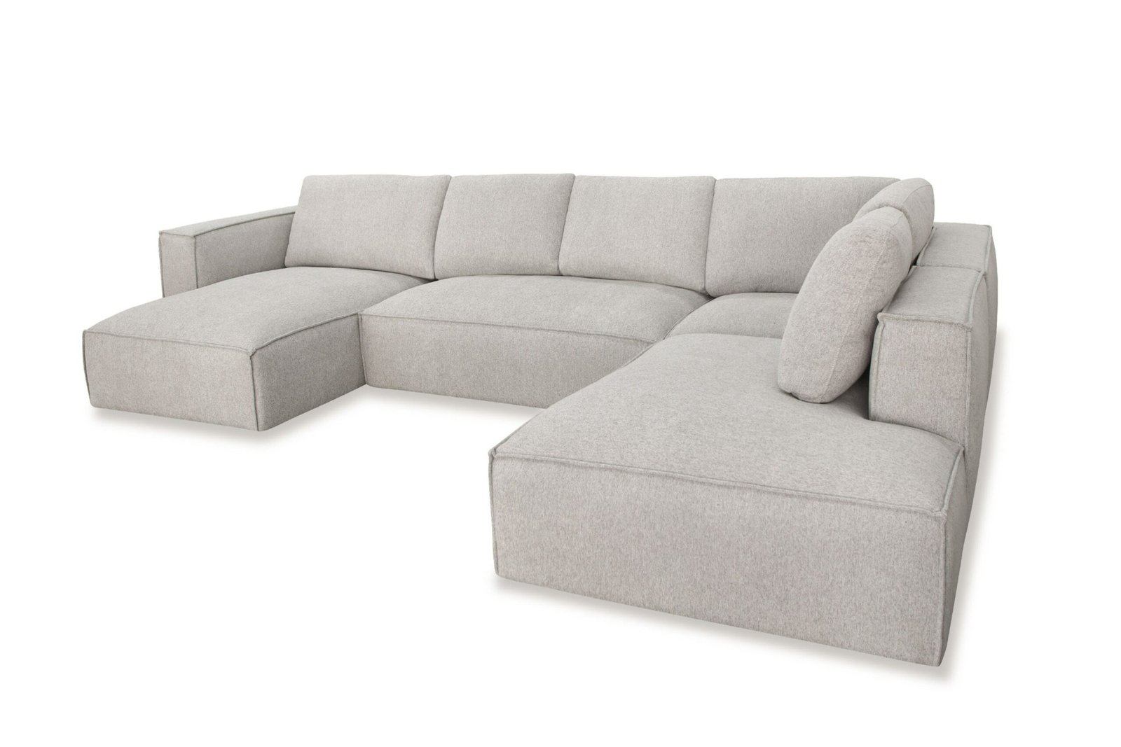 Divani Casa Lulu - Modern Light Grey Fabric Modular Sectional Sofa w/ Left Facing Chaise - Image 2