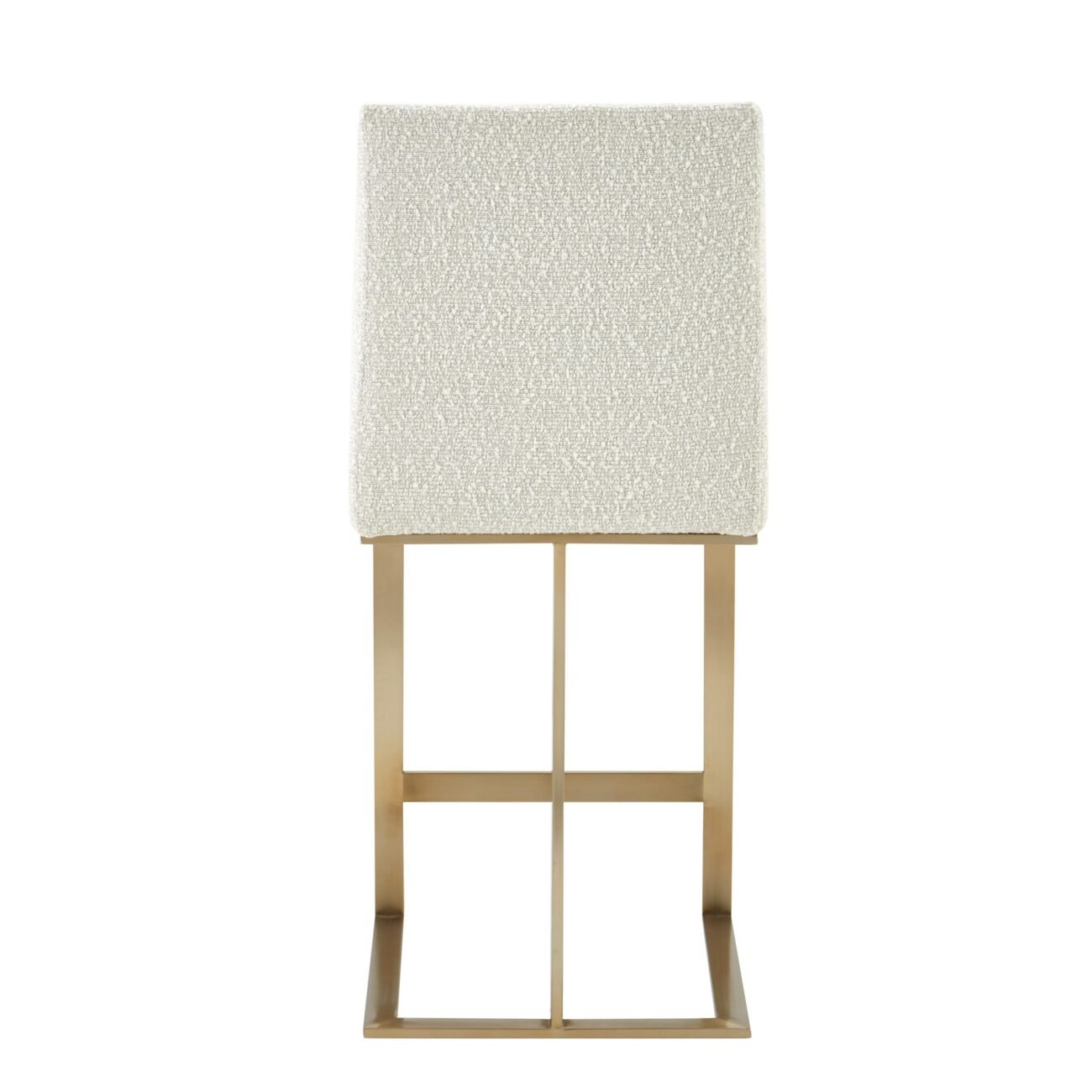 Modrest Frankie - Modern Off-White Fabric + Antique Brass Counter Chair - Image 2