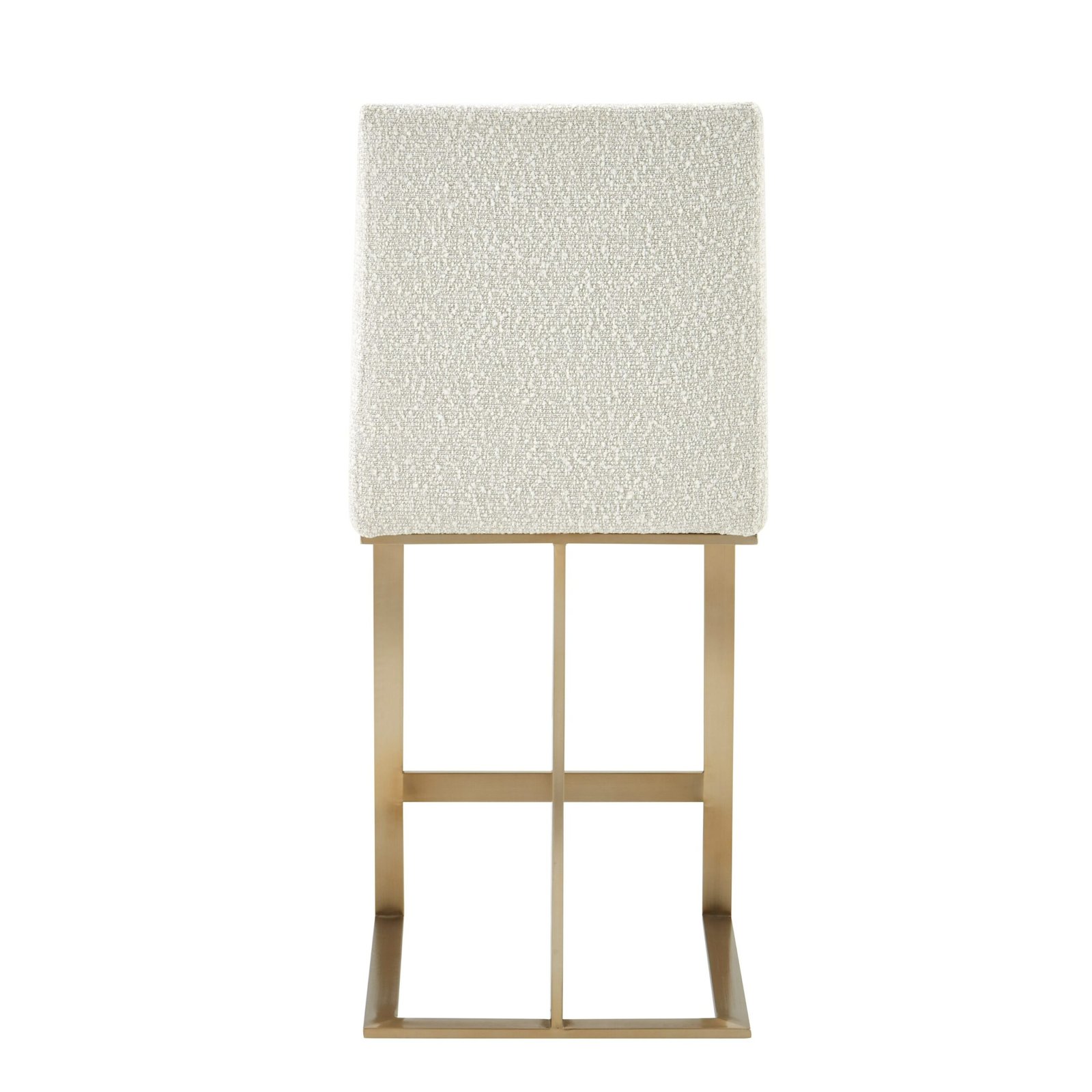 Modrest Frankie - Modern Off-White Fabric + Antique Brass Counter Chair - Image 2