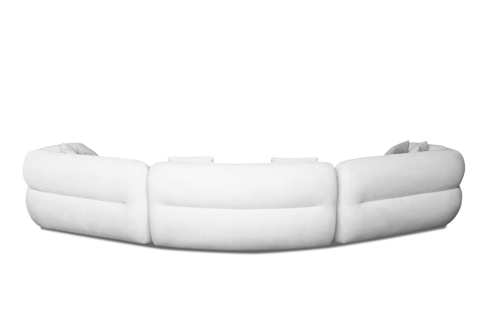 Divani Casa Gypsy - Modern Off-White Fabric Curved Sectional Sofa - Image 3
