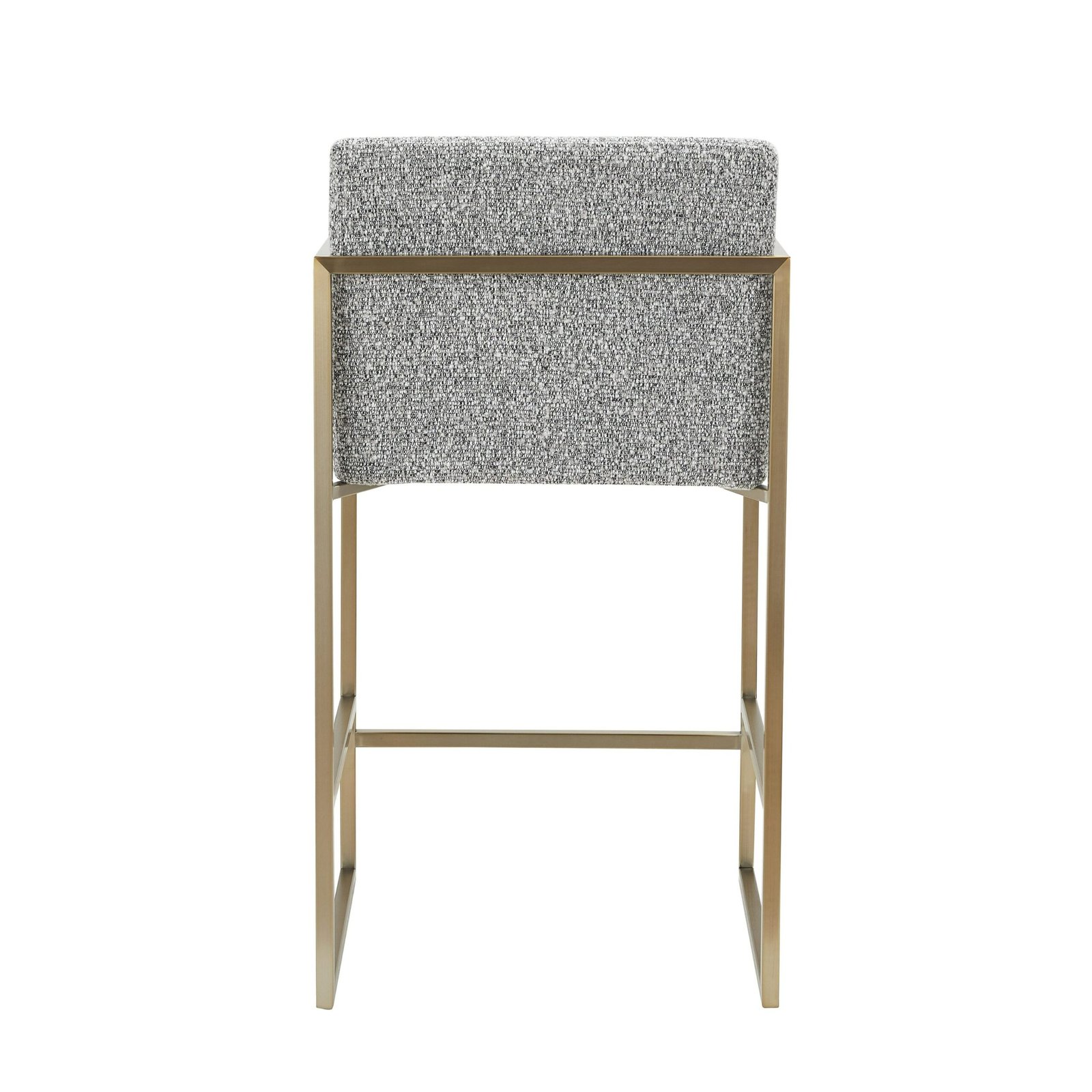 Modrest Suzanne - Modern Grey Fabric + Antique Brass Counter Chair - Image 2