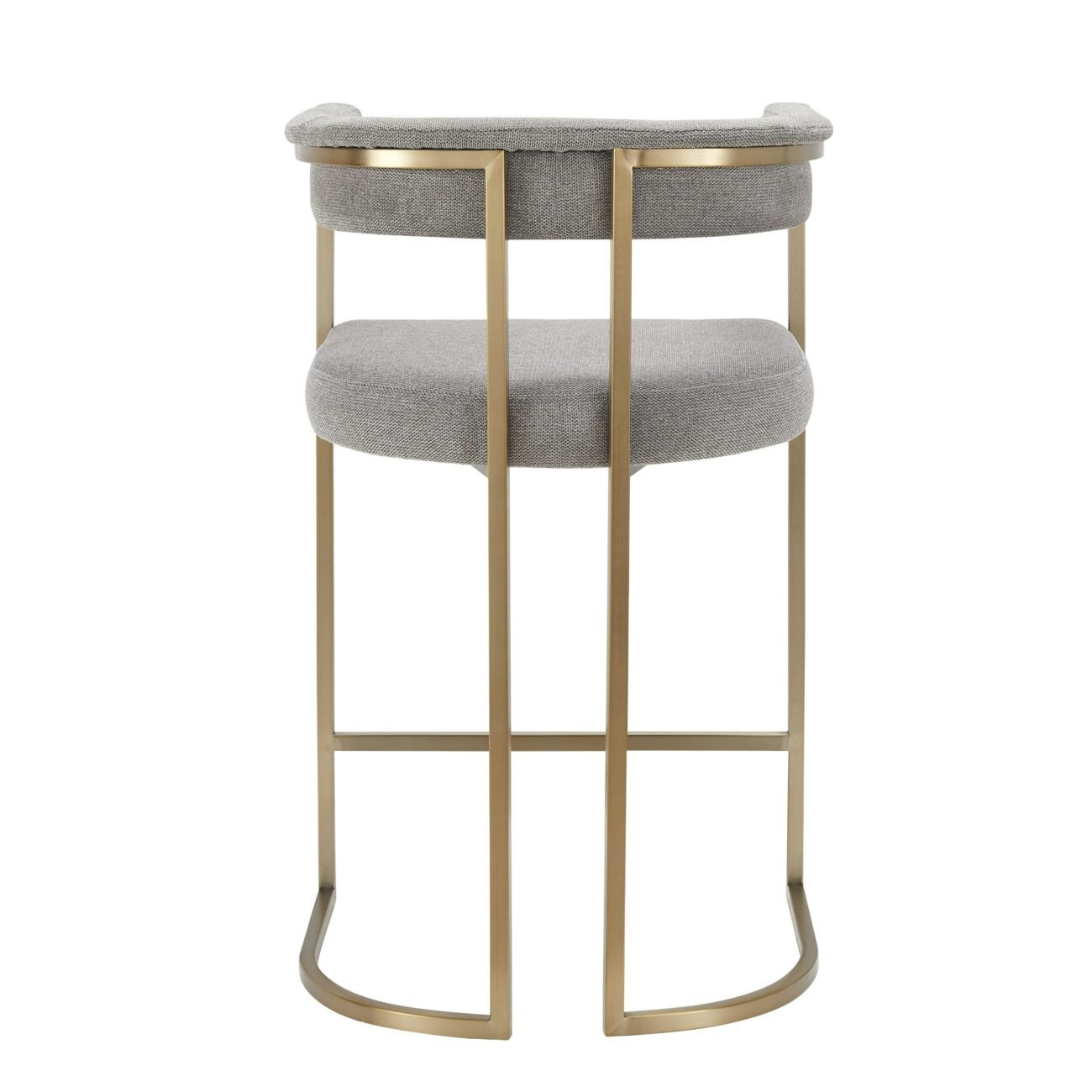 Modrest Byron - Modern Grey Fabric + Antique Brass Counter Chair - Image 2