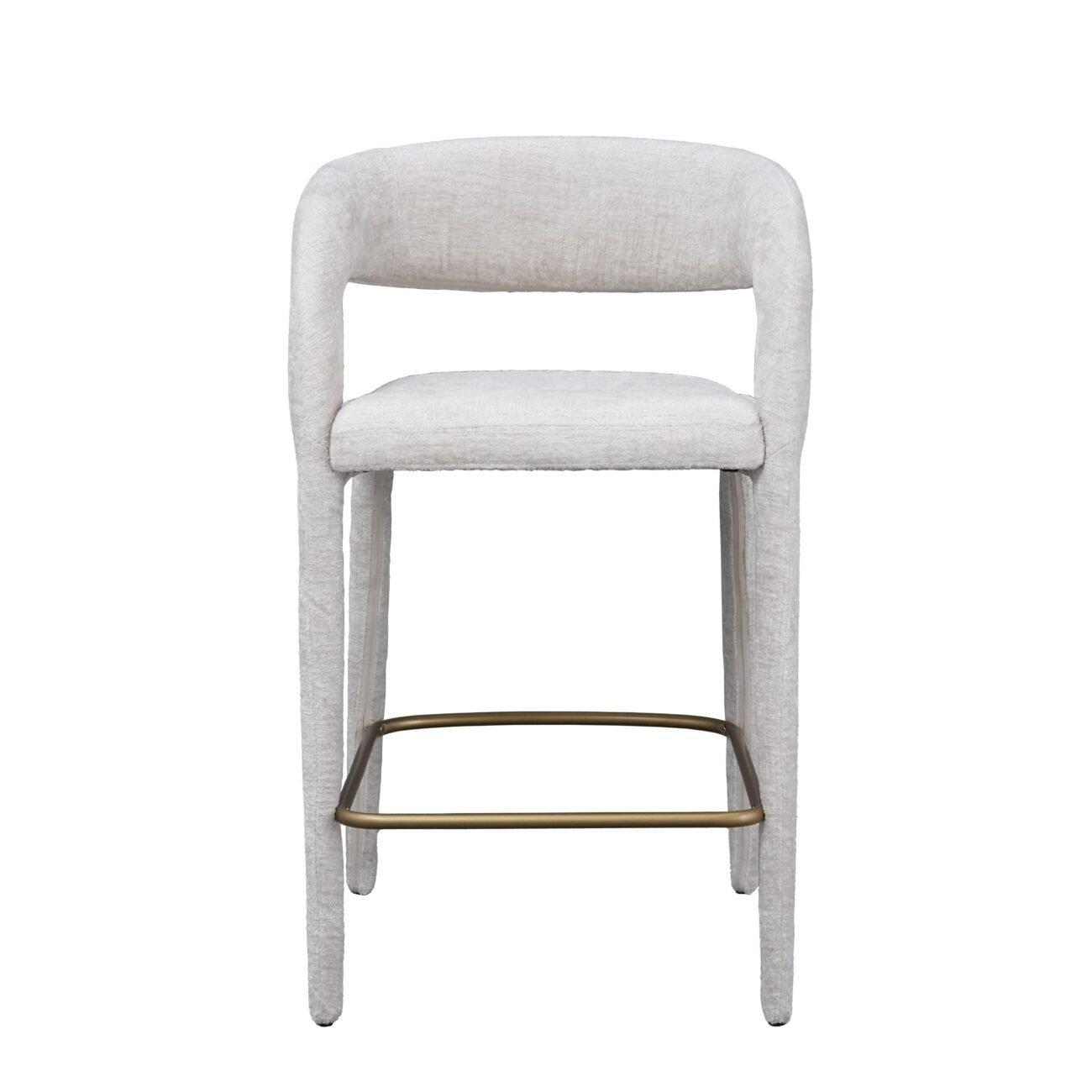Modrest Faerron - Modern Light Grey Fabric Counter Chair