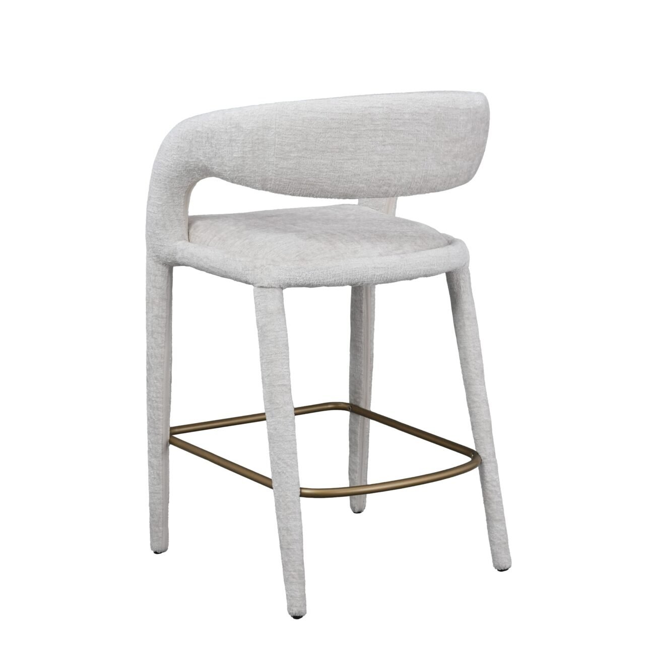 Modrest Faerron - Modern Light Grey Fabric Counter Chair - Image 3