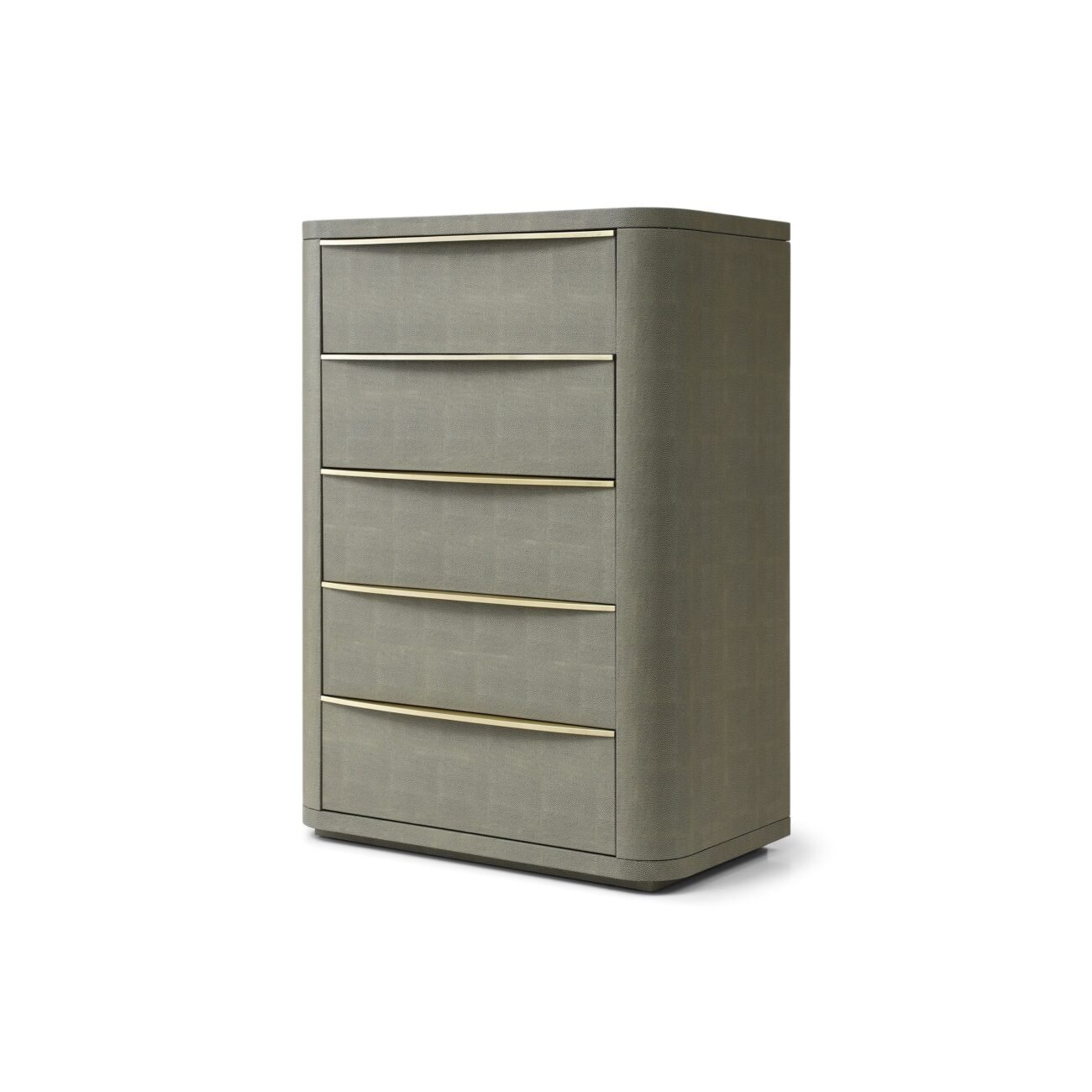 Modrest Lois - Modern Beige Shagreen + Brass Chest